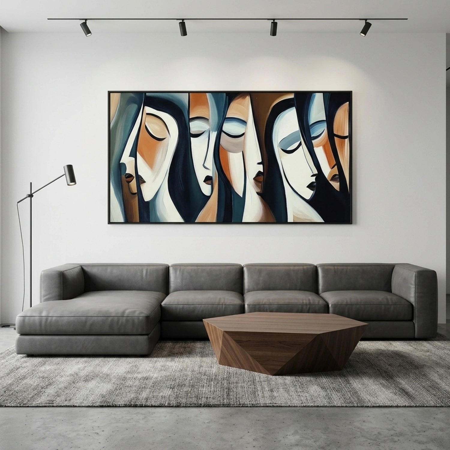 Abstract Portrait Canvas Art #AE145