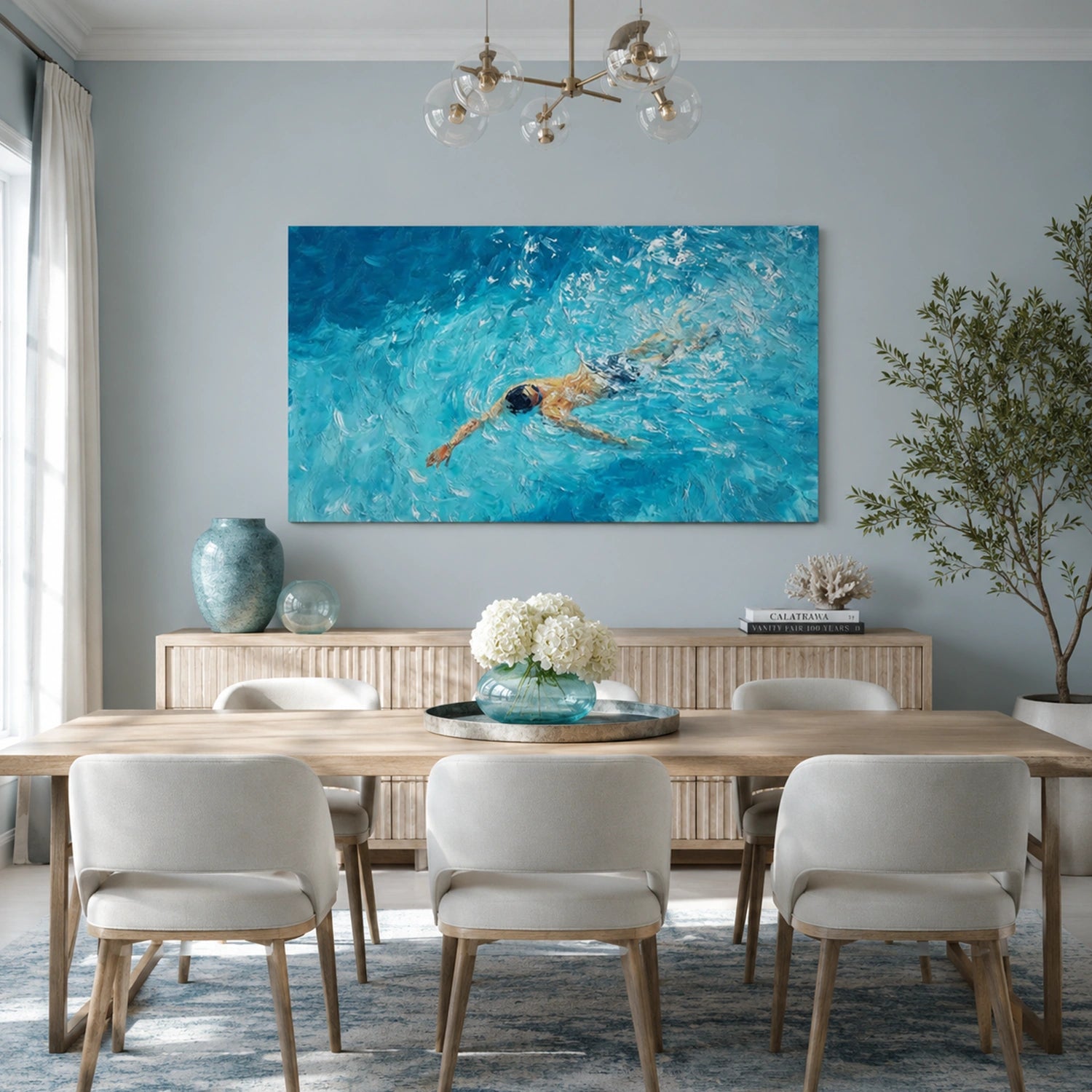 Swimming Sport Textured Wall Art #MS132