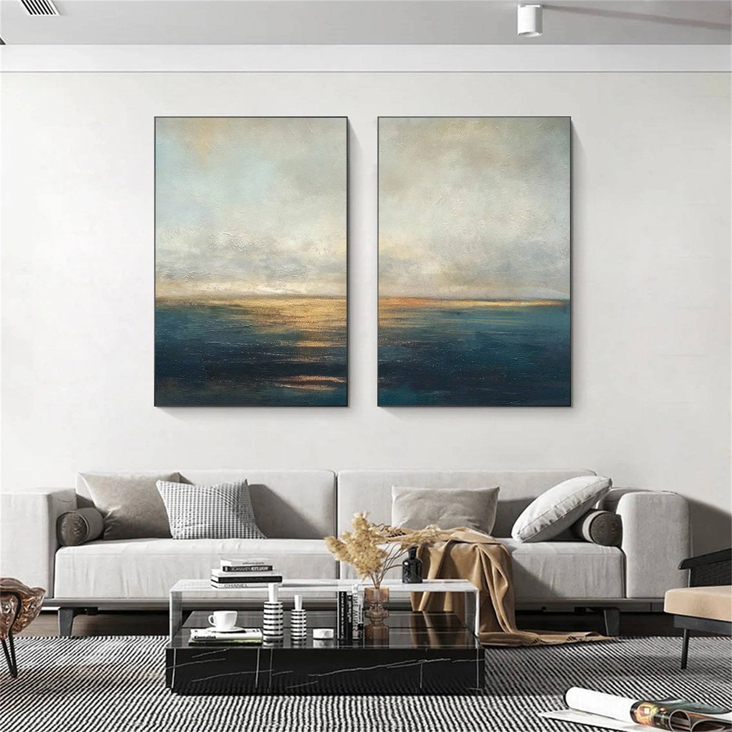 Abstract Canvas Wall Art Set of 2 #AP328