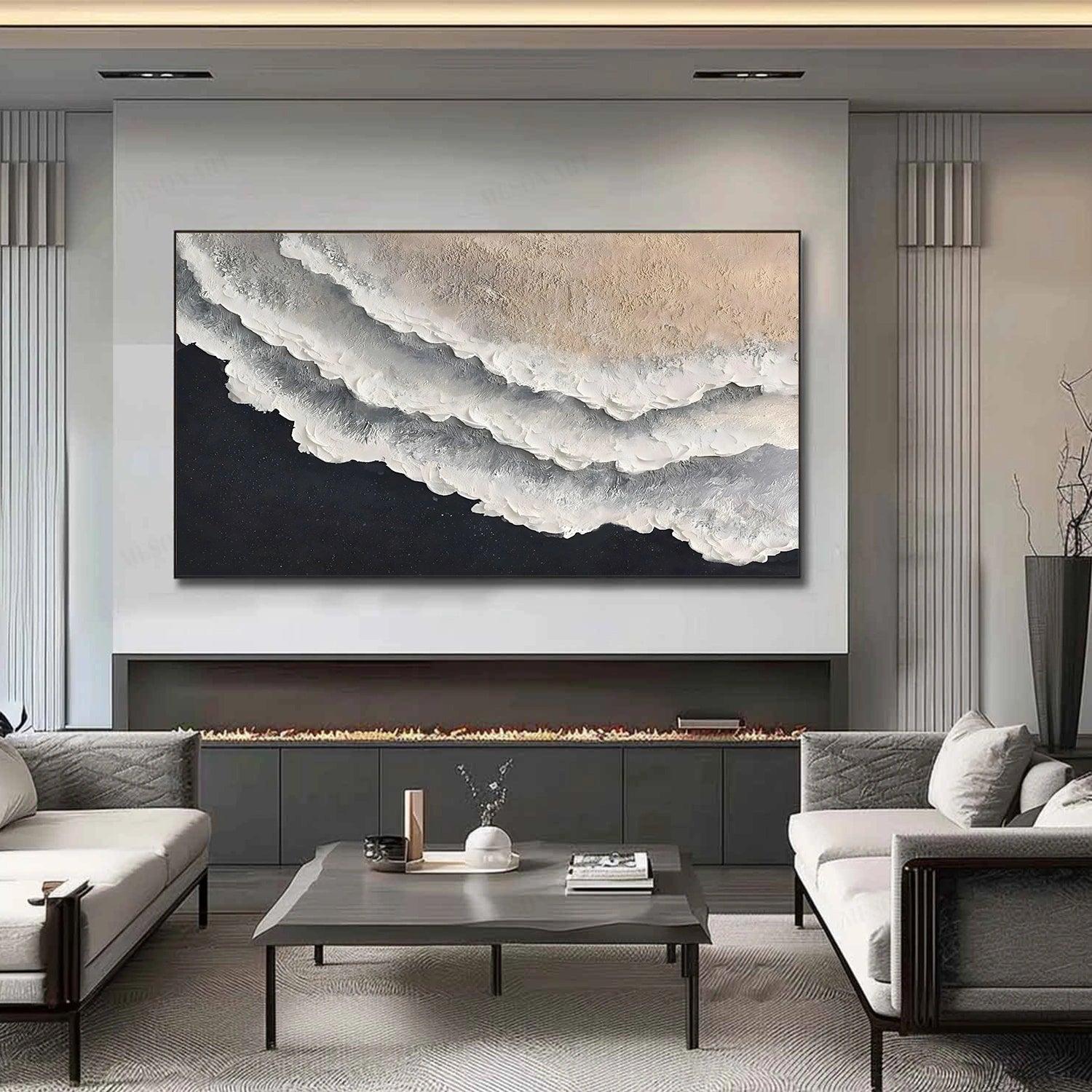 Ocean Abstract Textured Wall Art #OP062