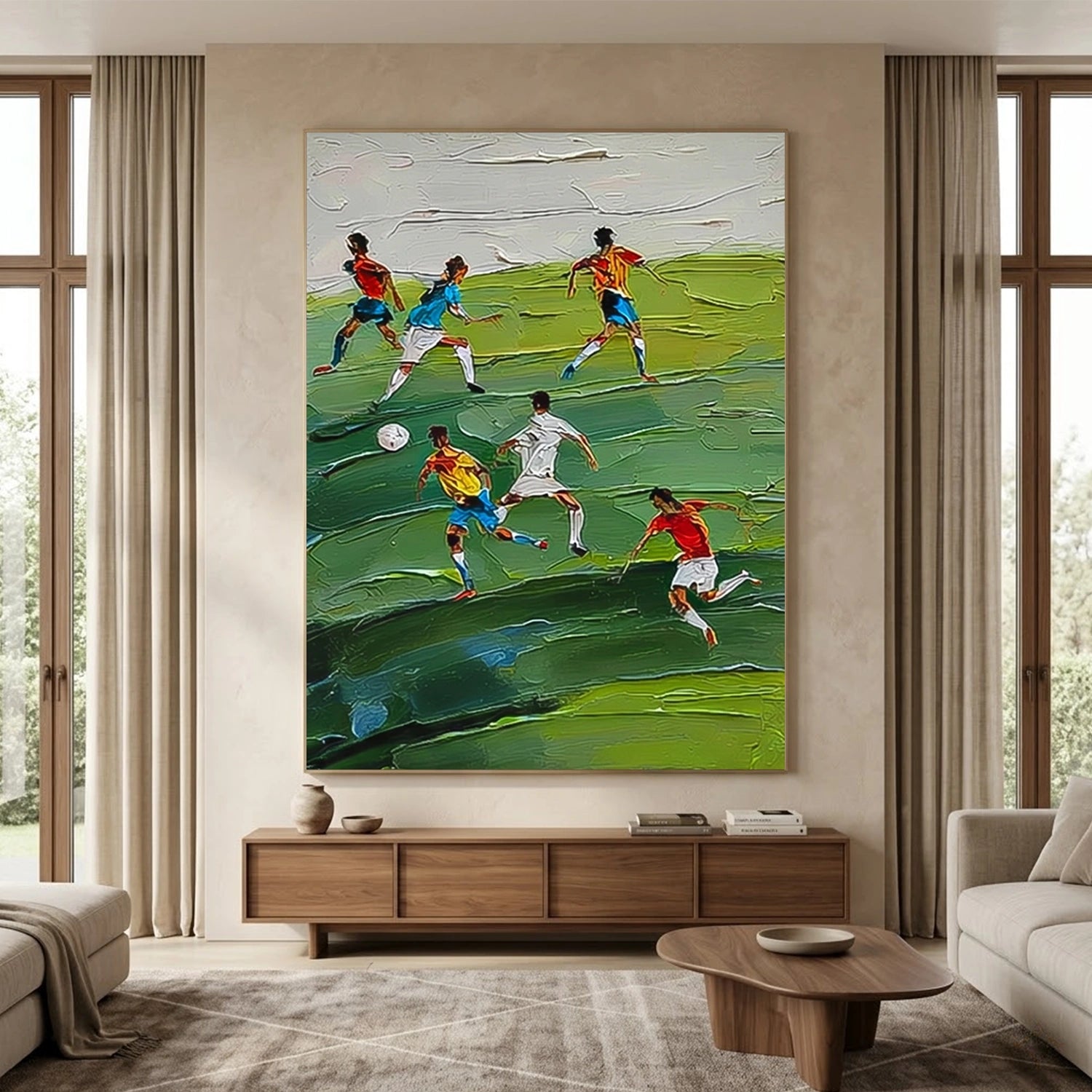 Football Sport Textured Wall Art #MS116