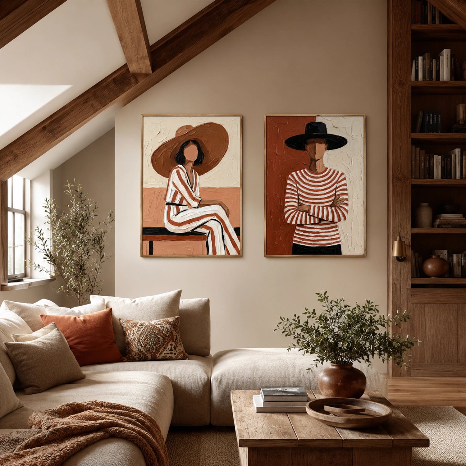 American Western Cowboy Art Set of 2 #VT202