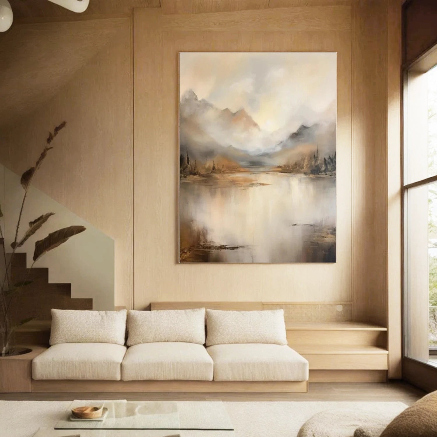 Abstract Mountain Canvas Art #MO034