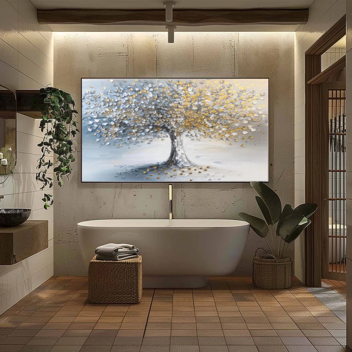 Tree Abstract Textured Wall Art #TP057