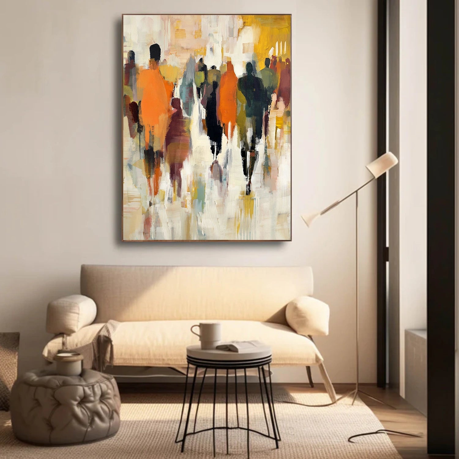 Colorful Abstract People Canvas Art #AE078