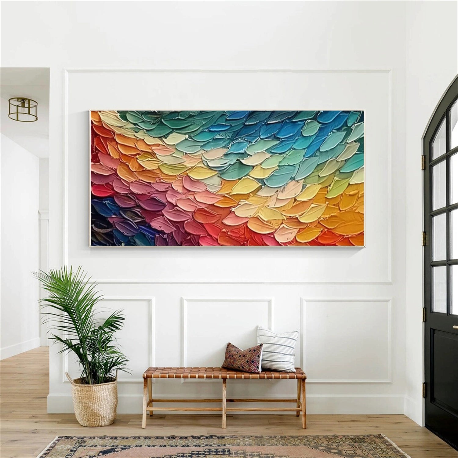 Colorful Abstract Textured Painting Canvas #AT048