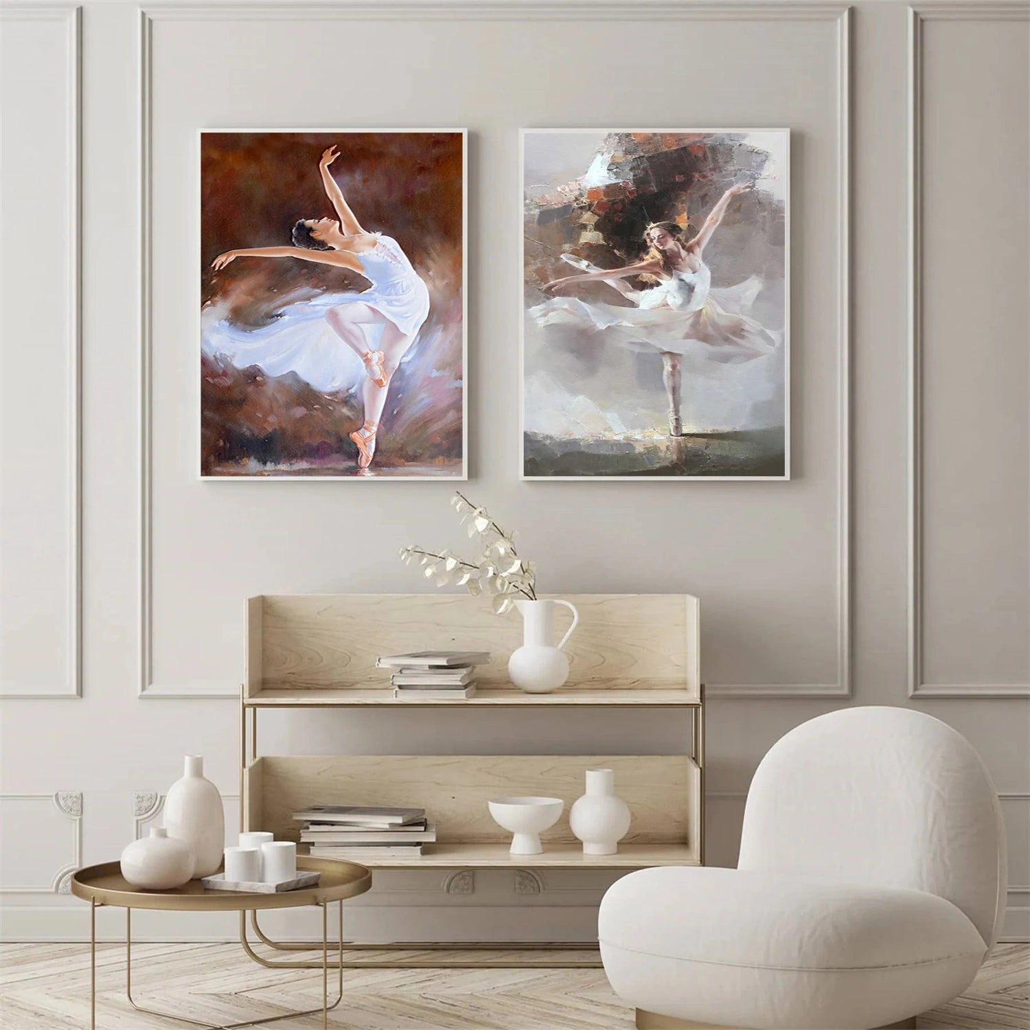 Abstract People Canvas Art Set of 2 #AE034