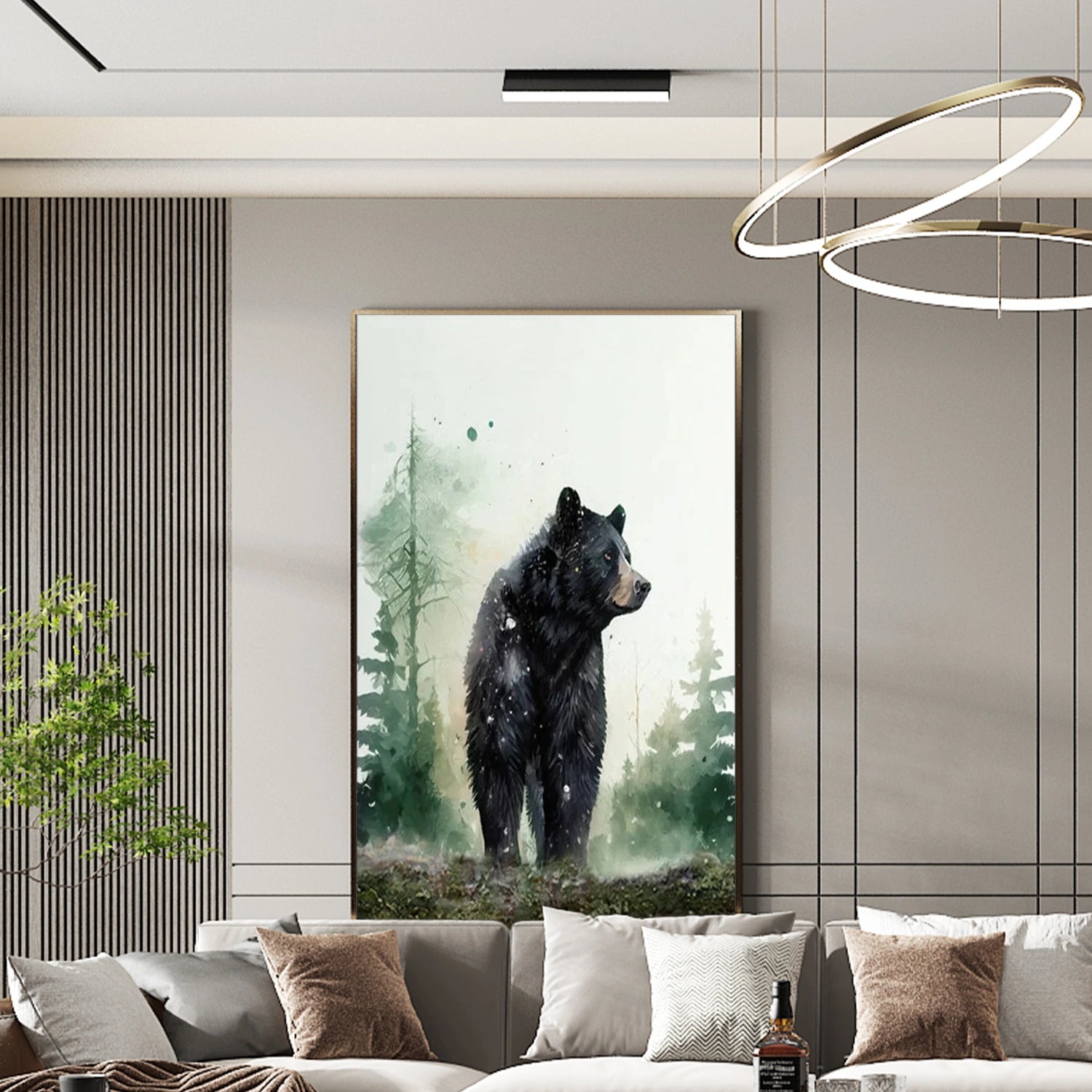 Abstract Animal Ursus thibetanus Wall Art #AC055