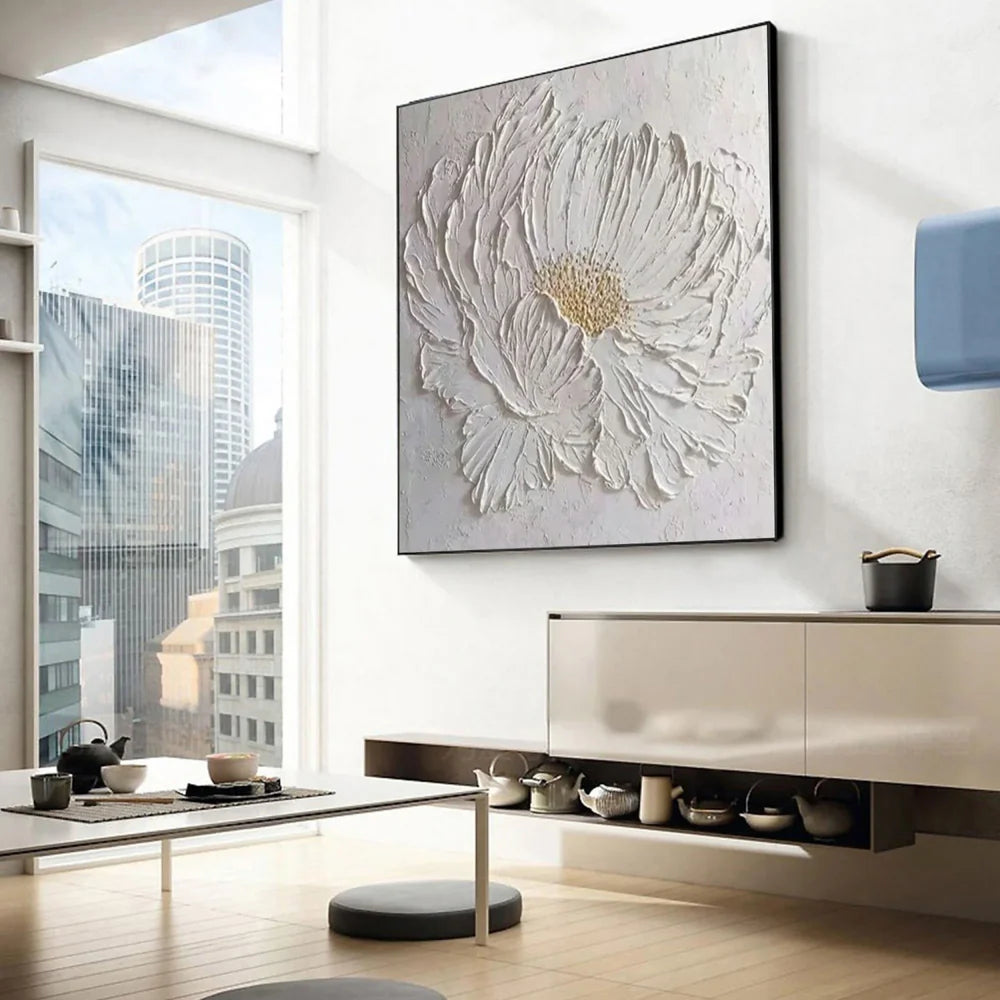 Flower Textured Painting Canvas #FP064