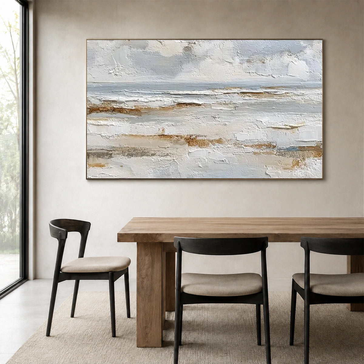 Ocean And Sky Abstract Textured Wall Art #OS225