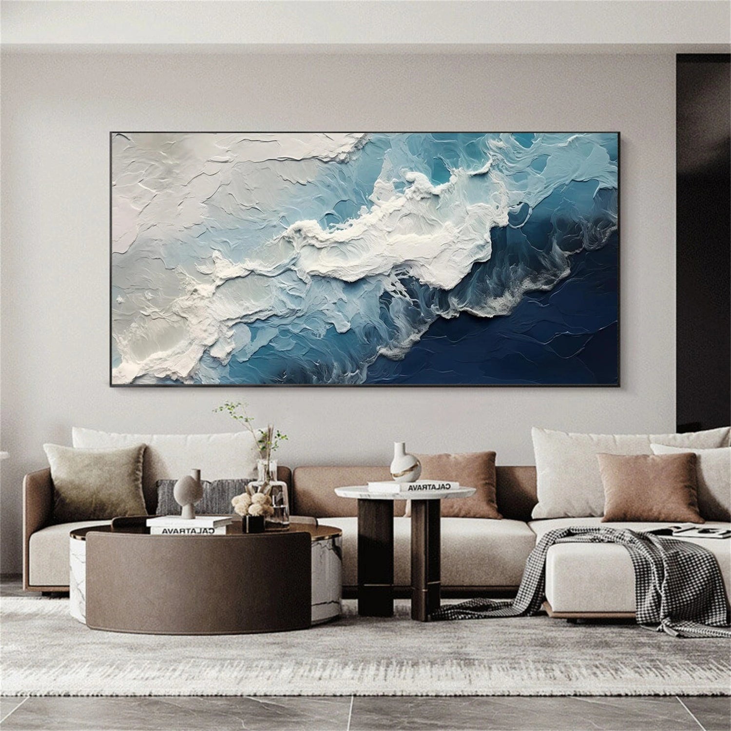 Ocean Abstract Textured Wall Art #OP065
