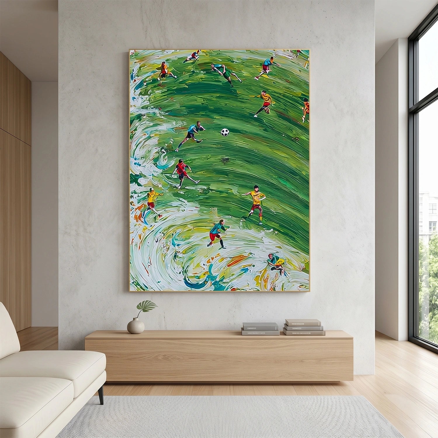 Football Sport Textured Wall Art #MS114