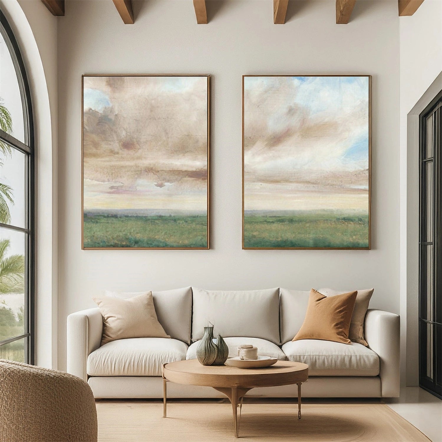 Ocean And Sky Abstract Wall Art Set of 2 #OS130