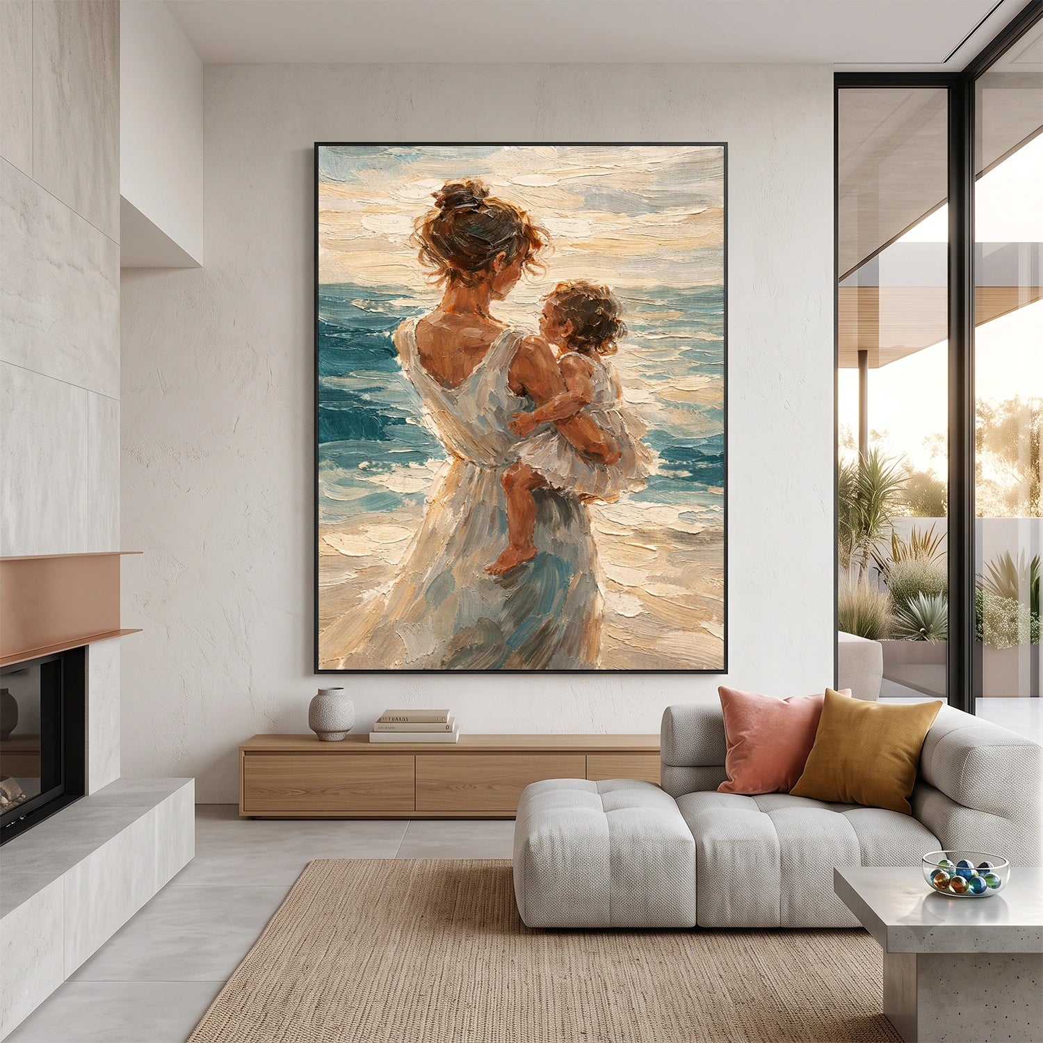 Abstract Portrait Textured Canvas Art #AE156