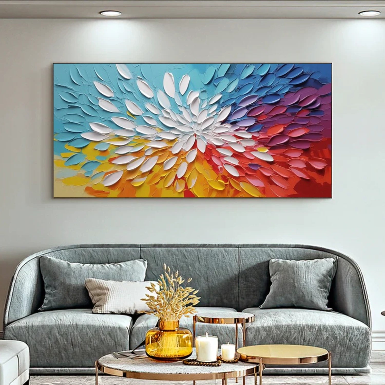 Colorful Abstract Textured Wall Art #AT129