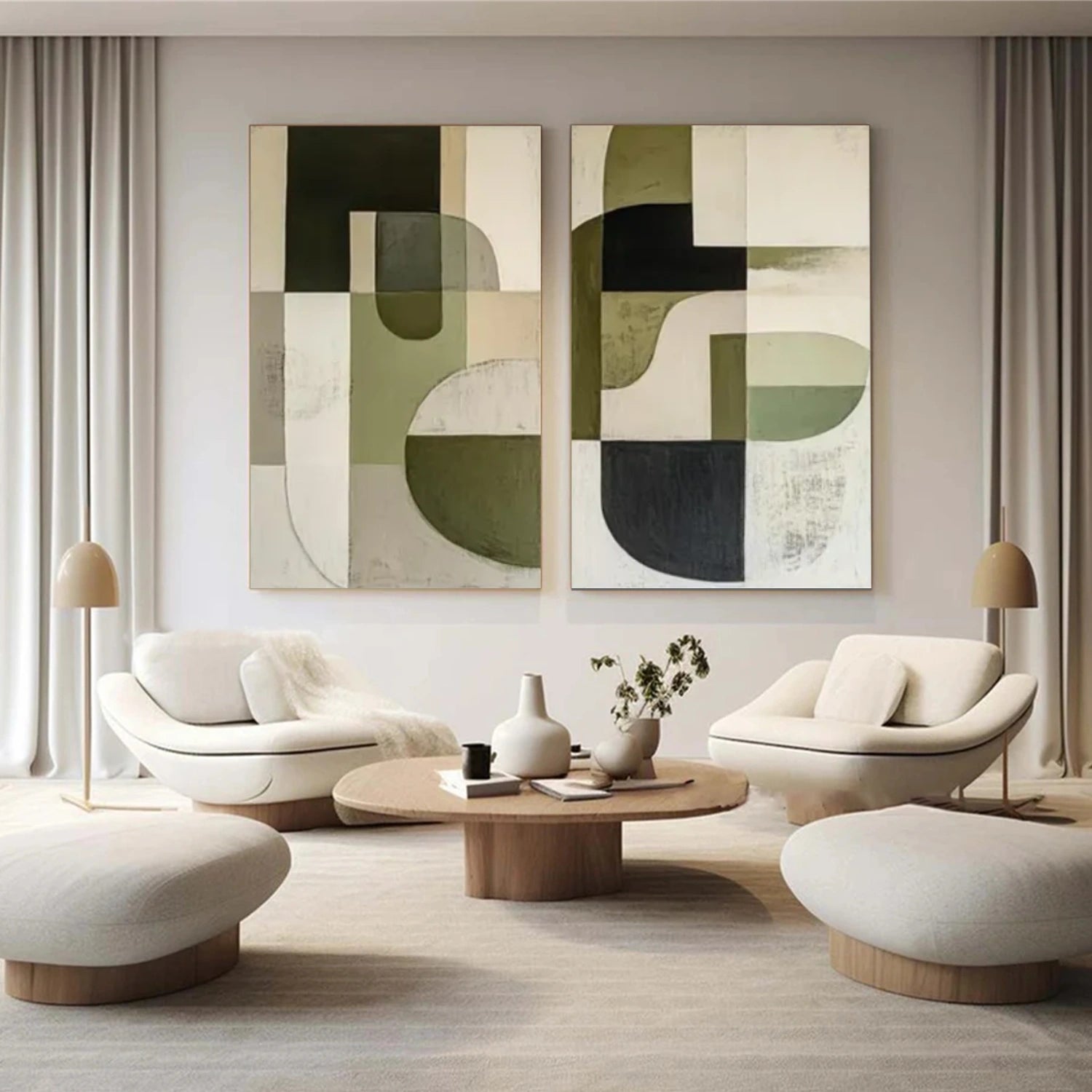 Wabi Sabi Canvas Art Set of 2 #WS089