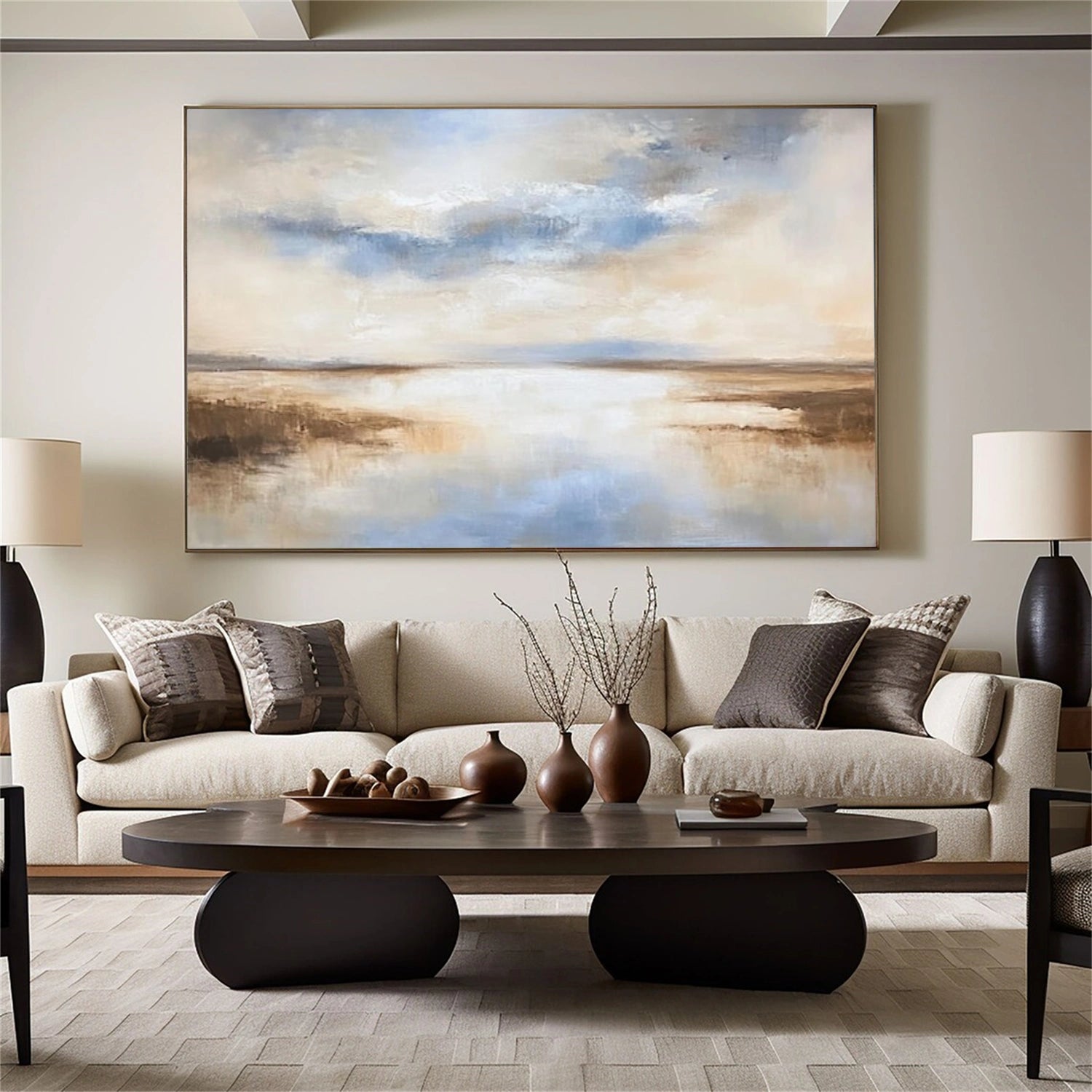 Ocean And Sky Abstract Wall Art #OS144