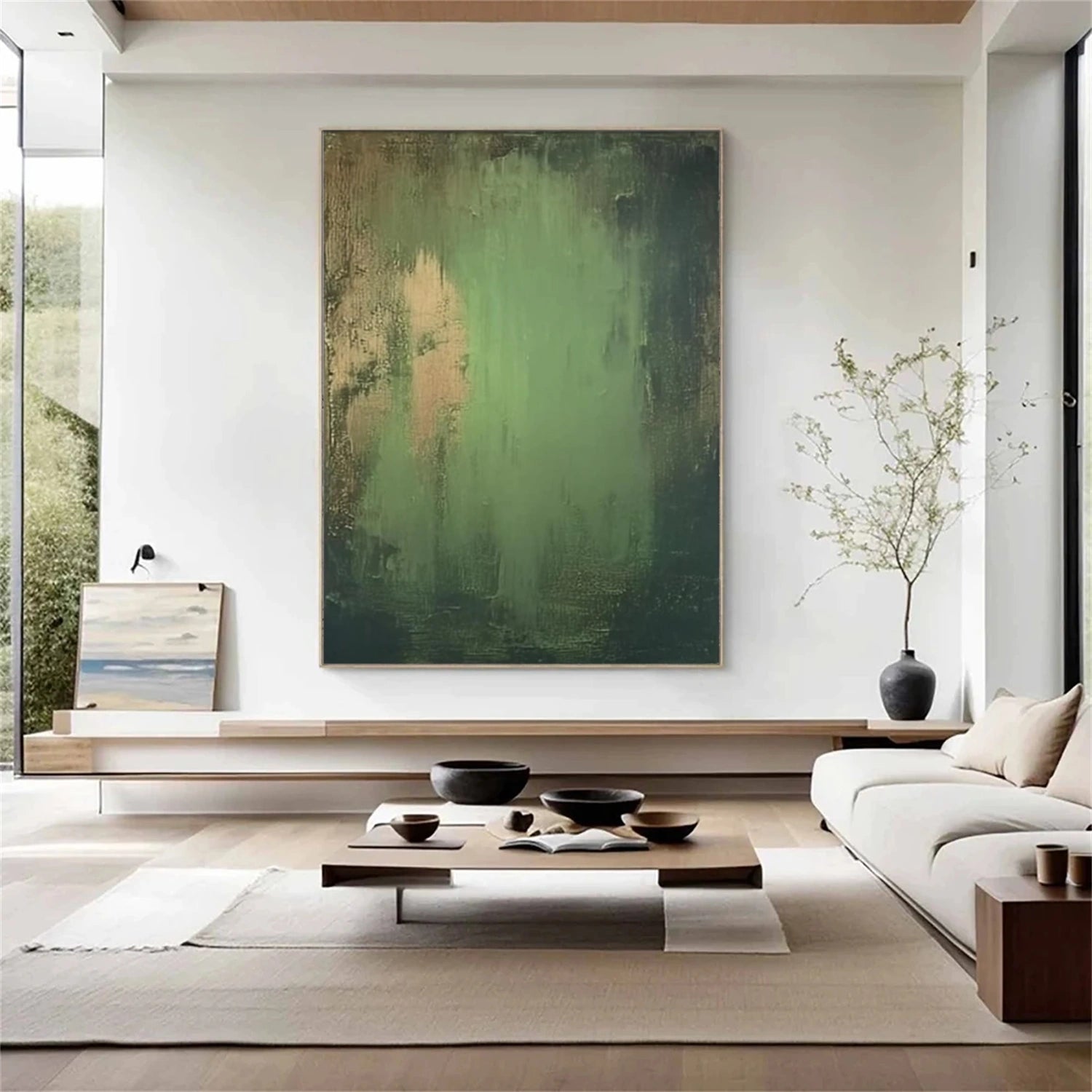 Green Wabi Sabi Canvas Art #WS126