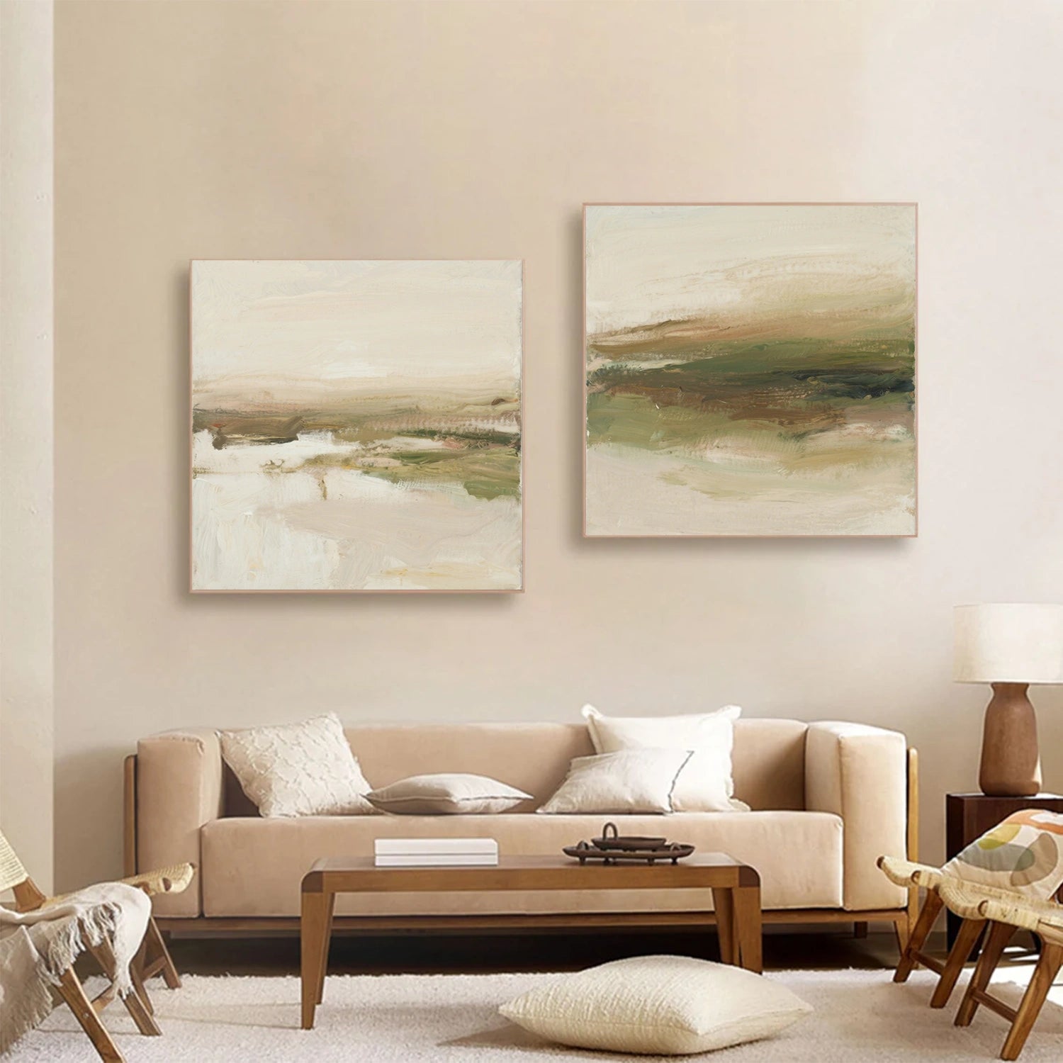 Abstract Canvas Wall Art Set of 2 #AP268