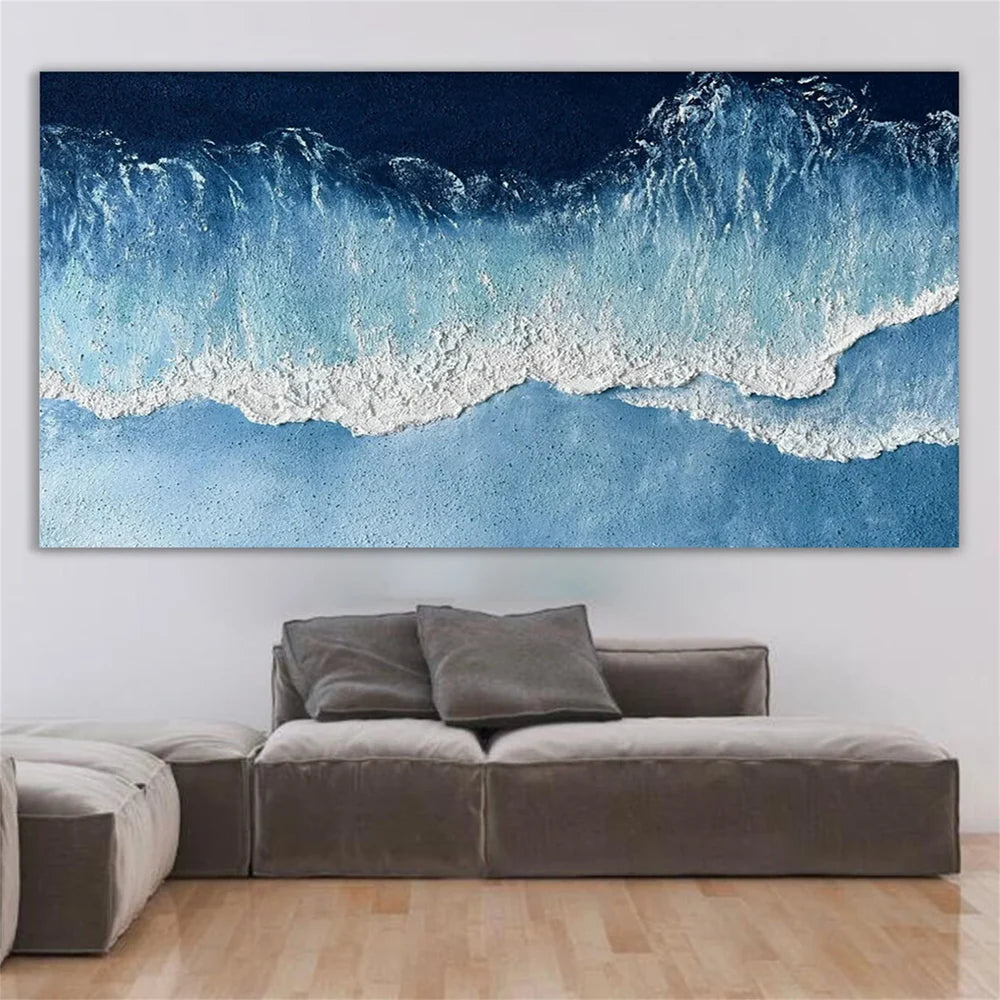 Ocean And Sky Textured Painting Canvas #OS014