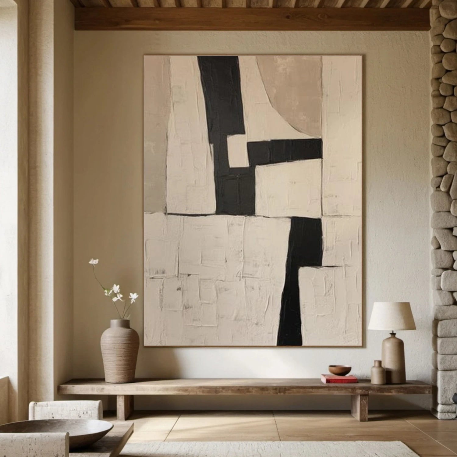 Beige Wabi Sabi Textured Canvas Art #WS120