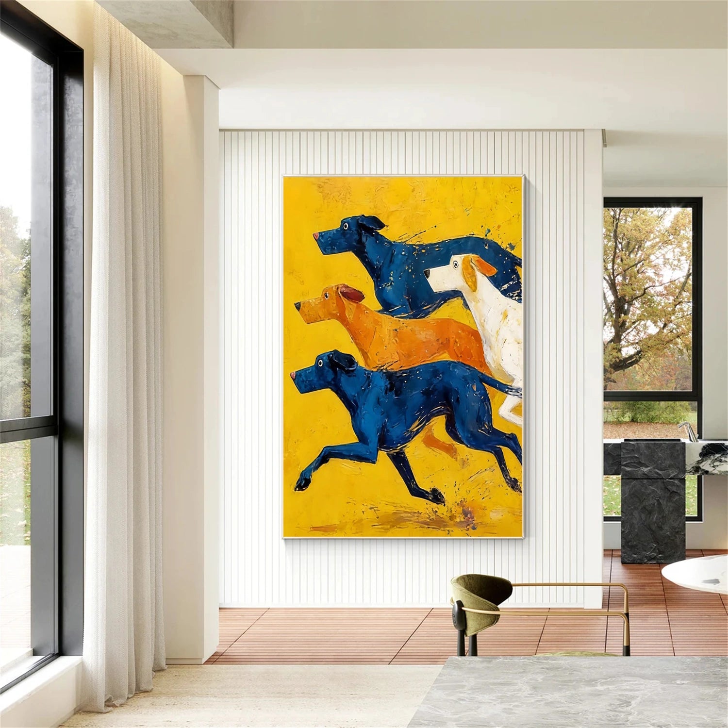 Abstract Animal Dog Wall Art #AC111