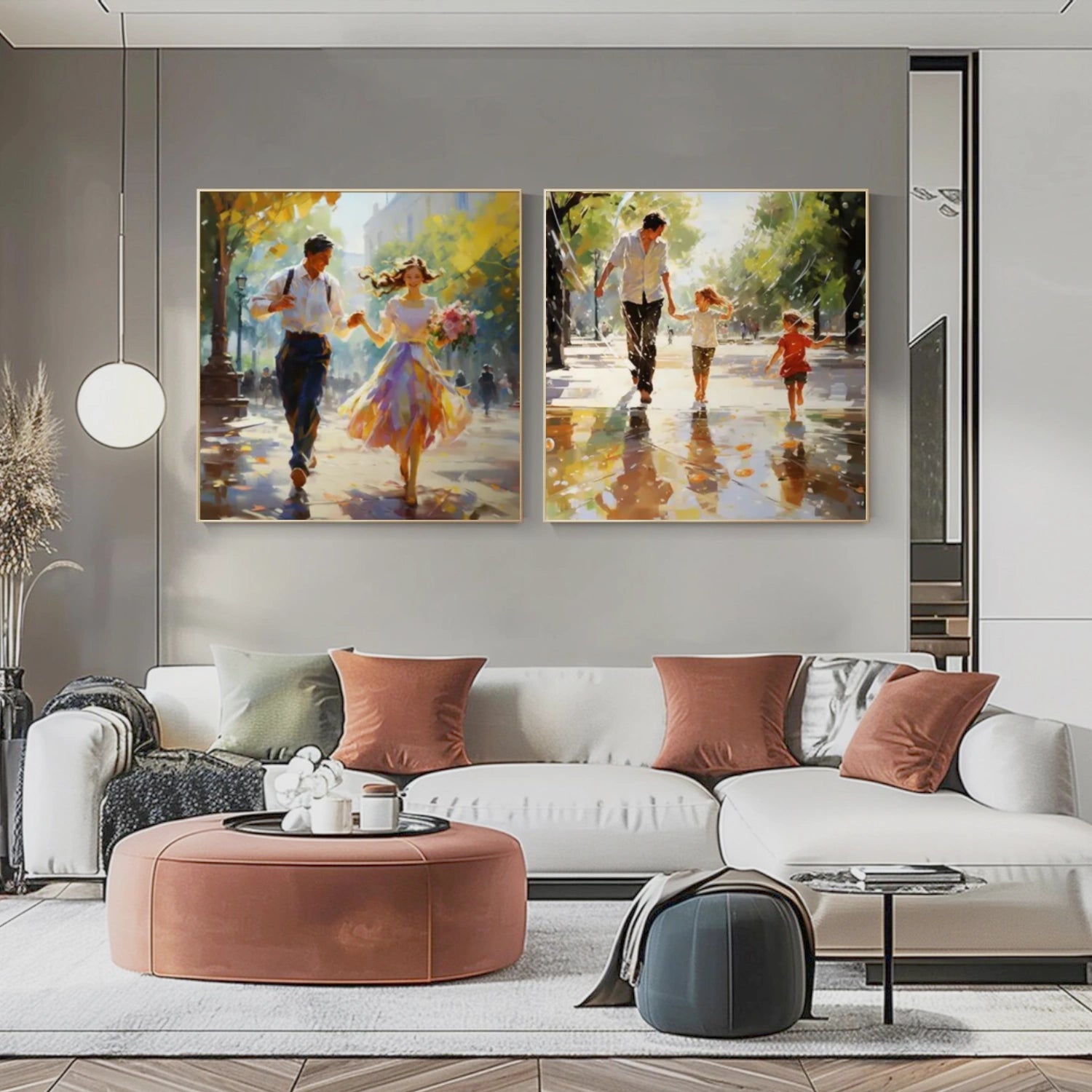 Abstract Portrait Canvas Art Set of 2 #AE051