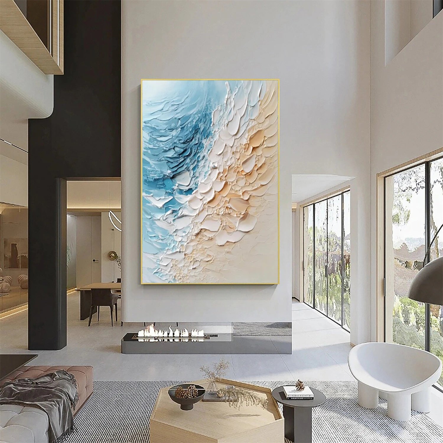 Ocean Abstract Textured Wall Art #OP031