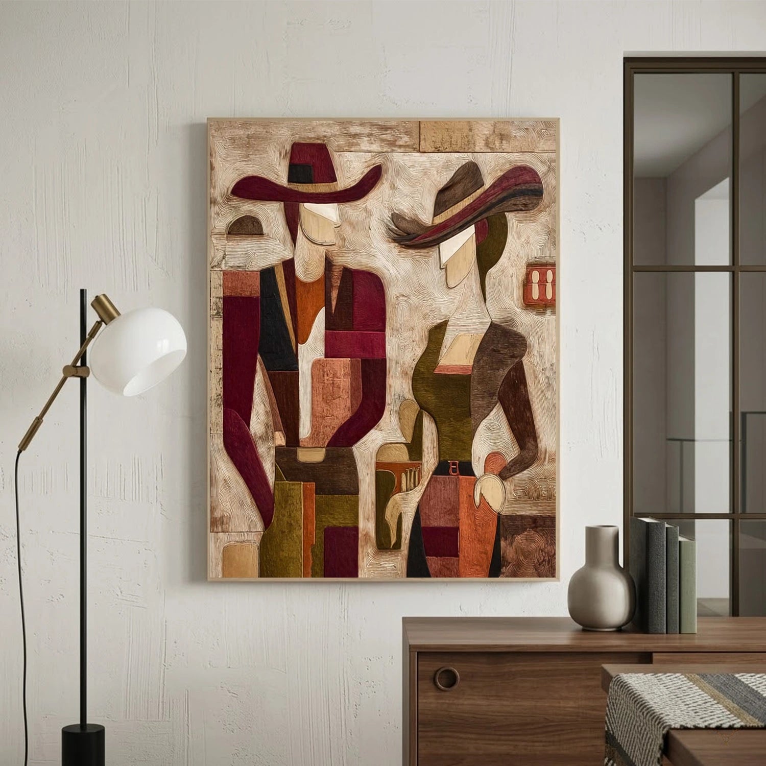 Abstract Portrait Canvas Art #AE135