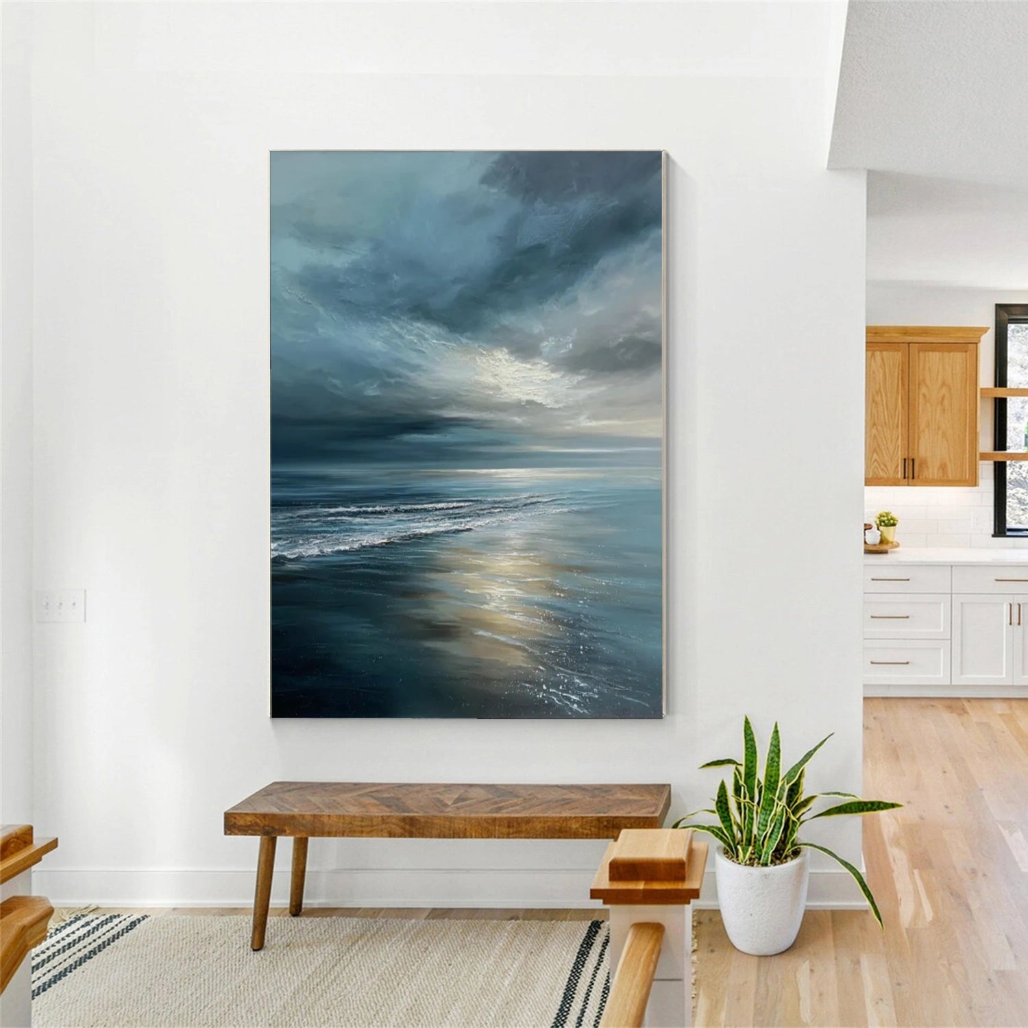 Ocean And Sky Abstract Wall Art #OS068