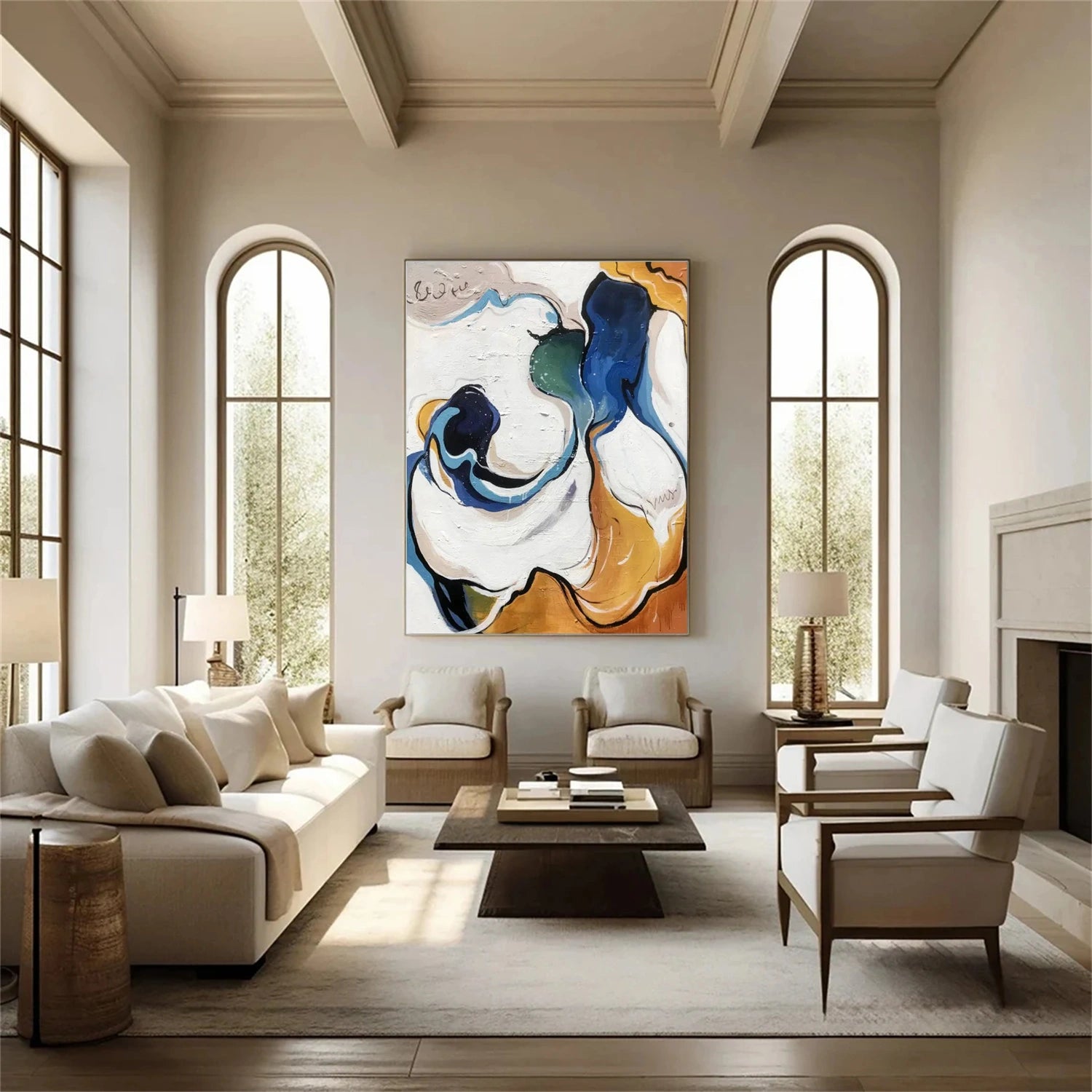 Abstract Canvas Wall Art #AP254
