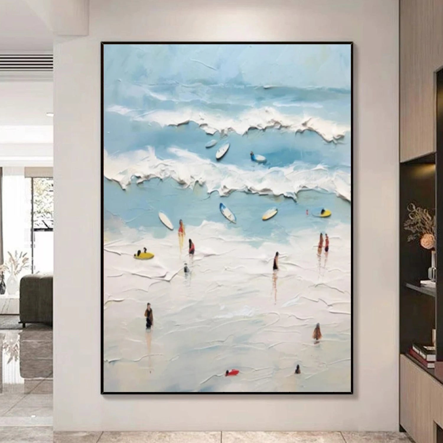 Surfing Sport Textured Wall Art #MS015
