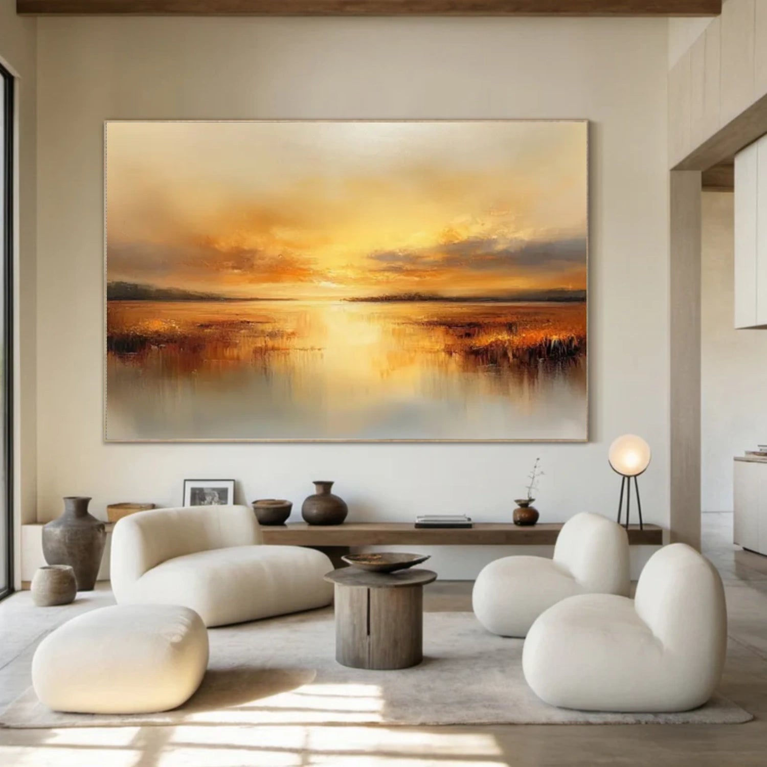 Ocean And Sky Abstract Wall Art #OS064