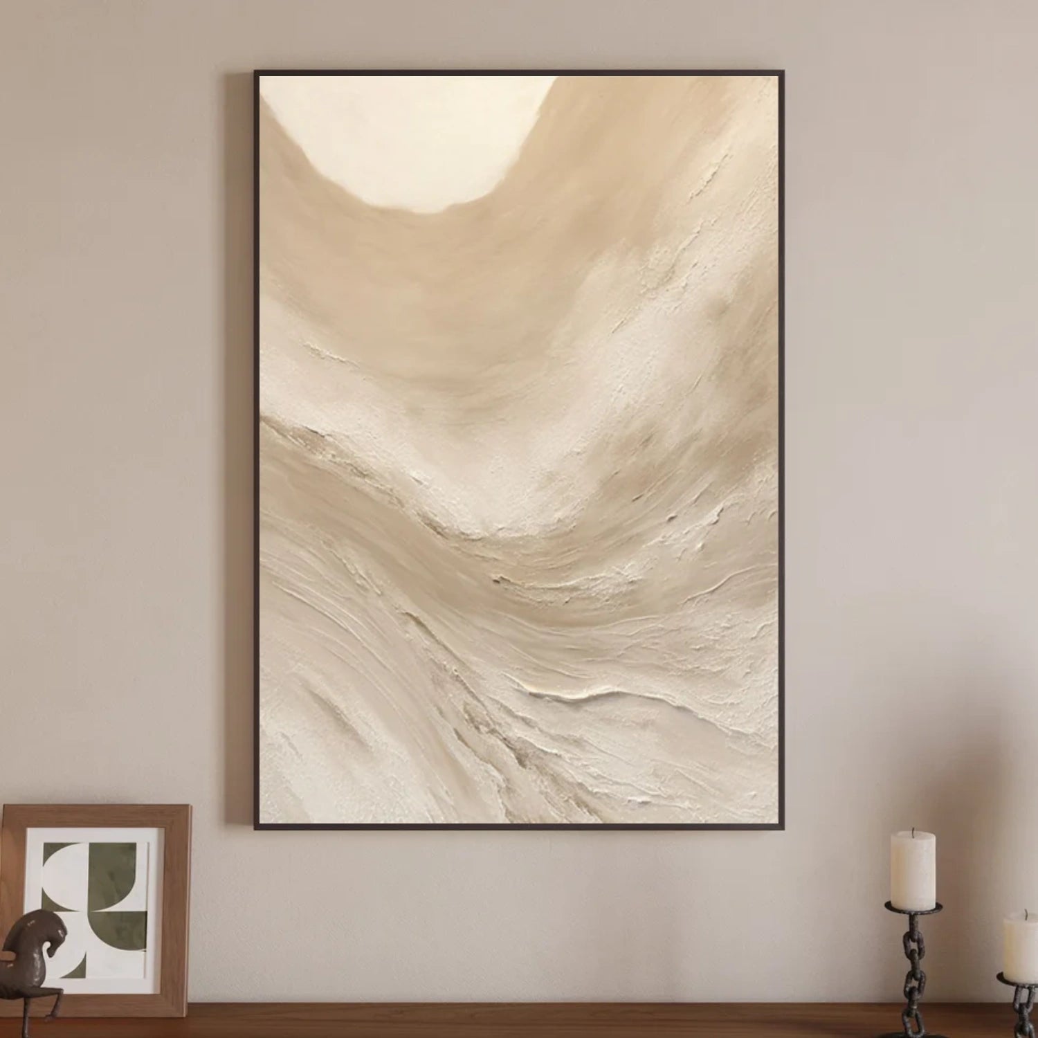Beige and Brown Minimalist Canvas Art #MT160
