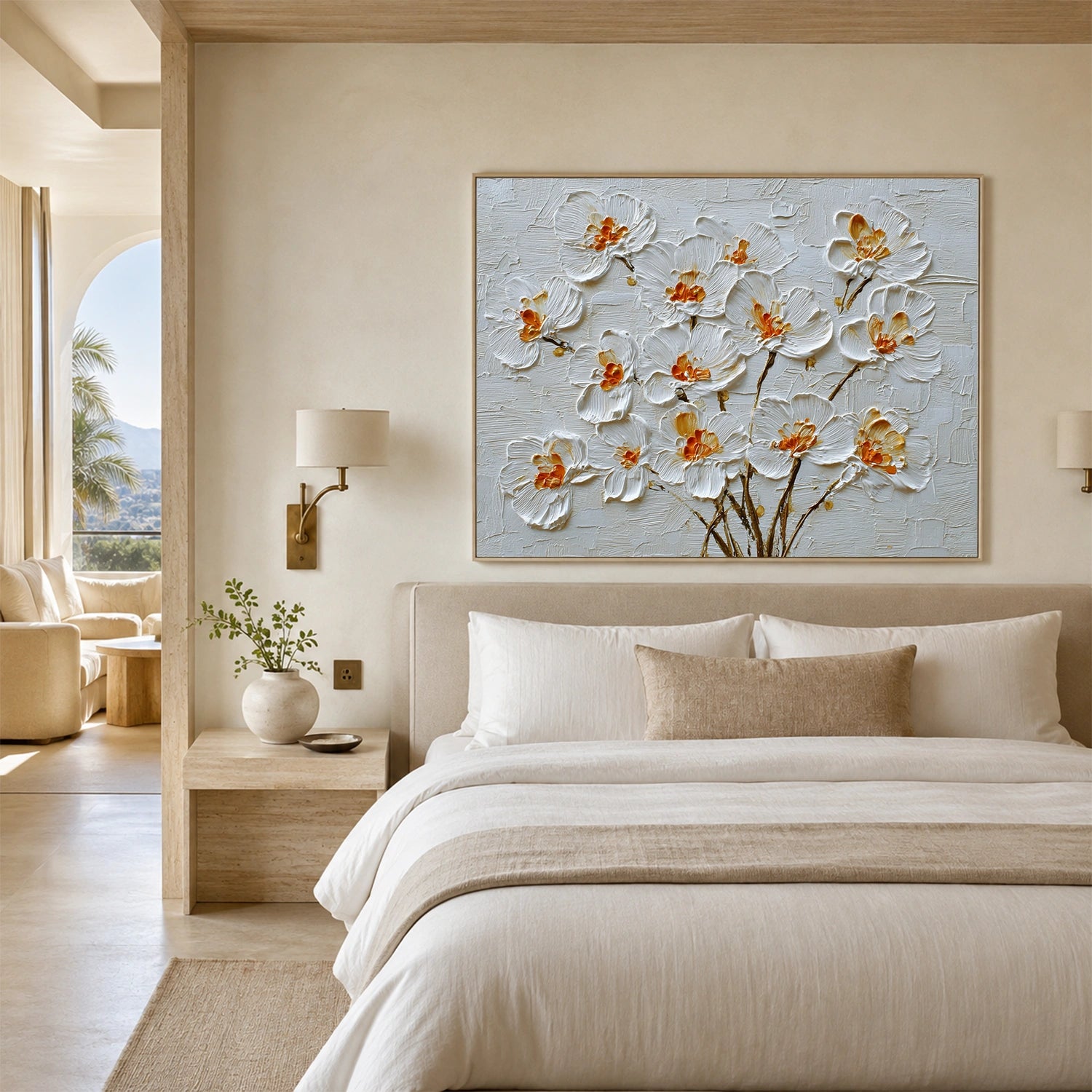 Flower Abstract Textured Wall Art #FP196