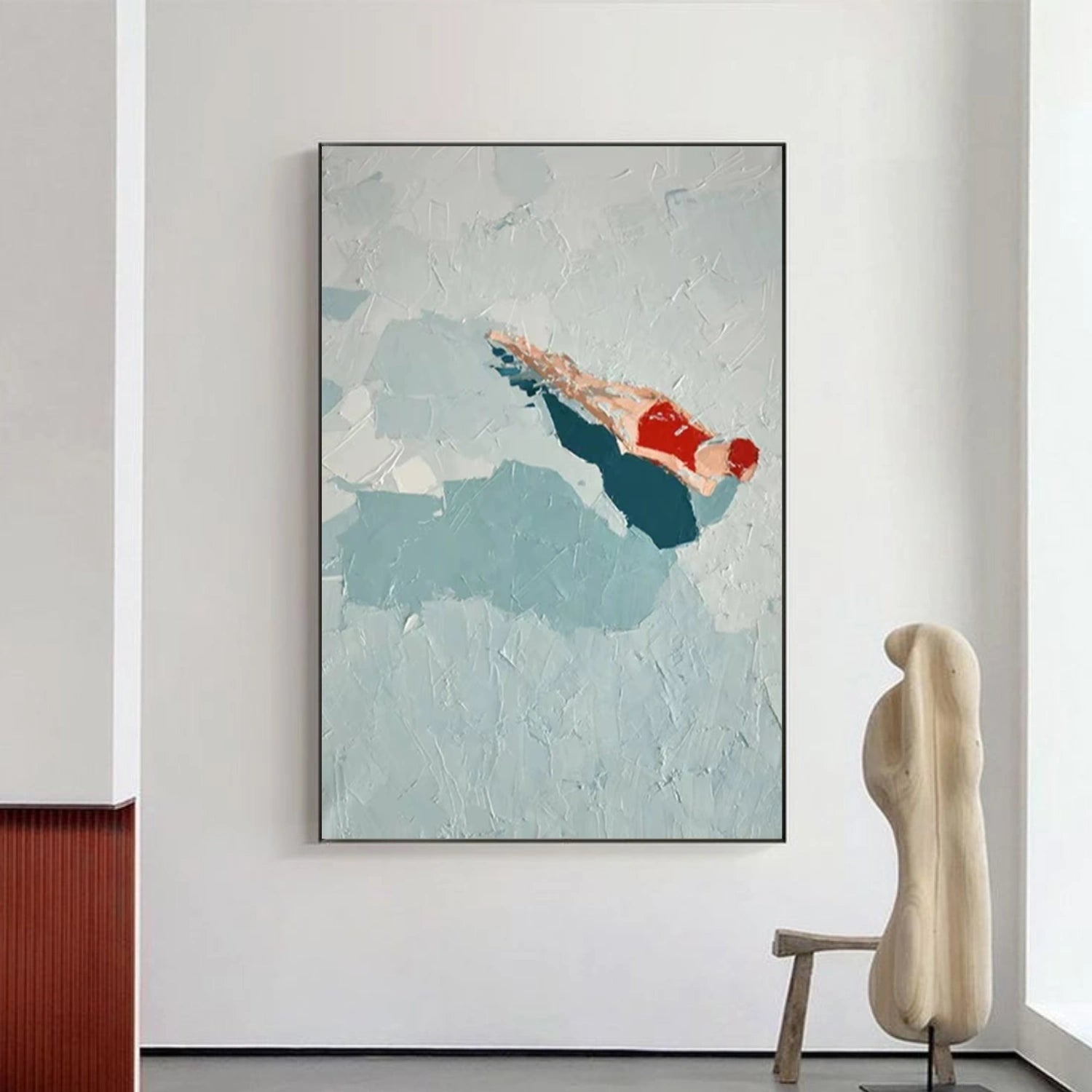 Swimming Sport Textured Wall Art #MS017
