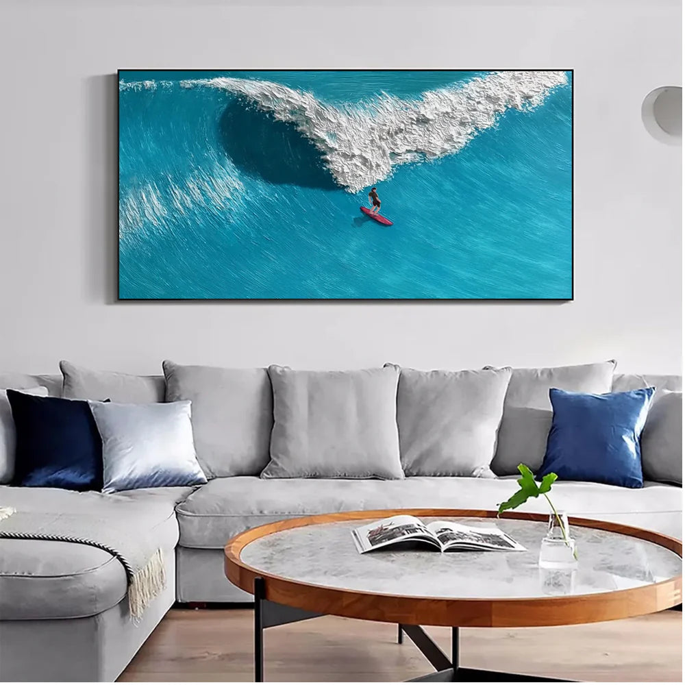 Surfing Sport Textured Wall Art #MS027
