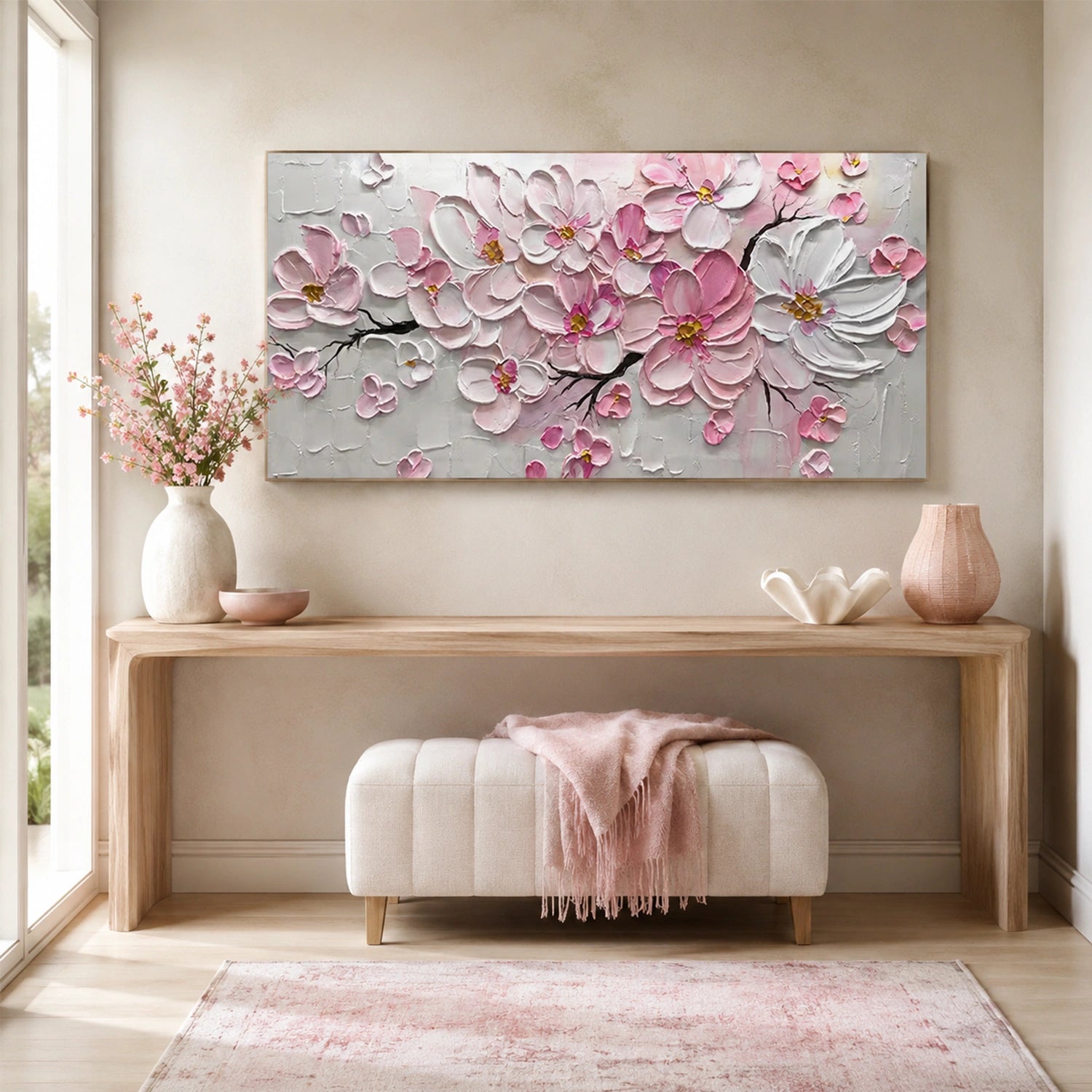 Flower Abstract Textured Wall Art #FP210