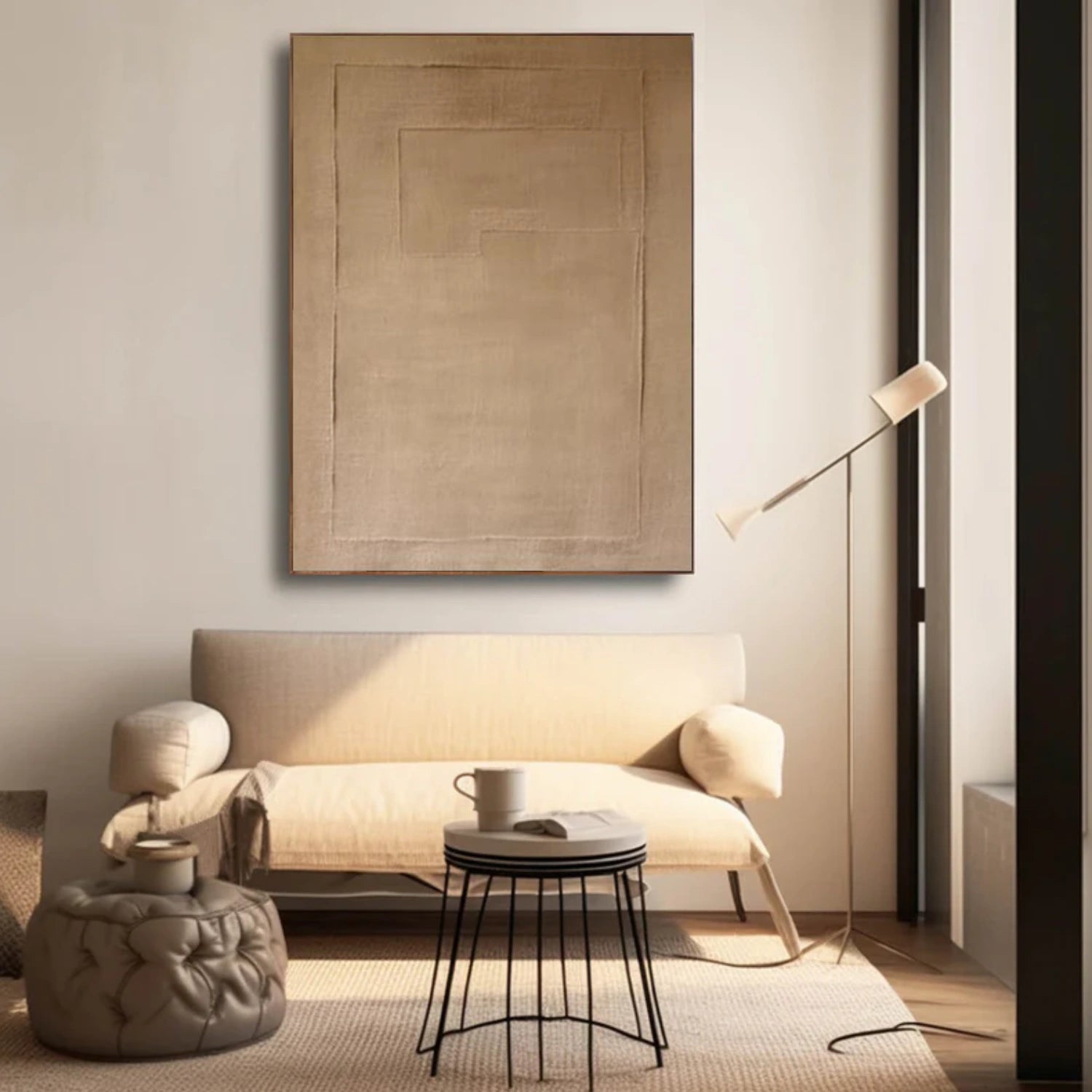 Beige and Brown Wabi Sabi Canvas Art #WS113