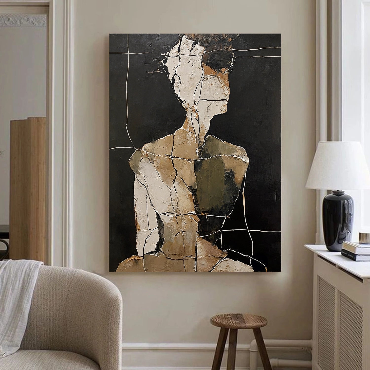 Abstract Portrait Canvas Art #AE118