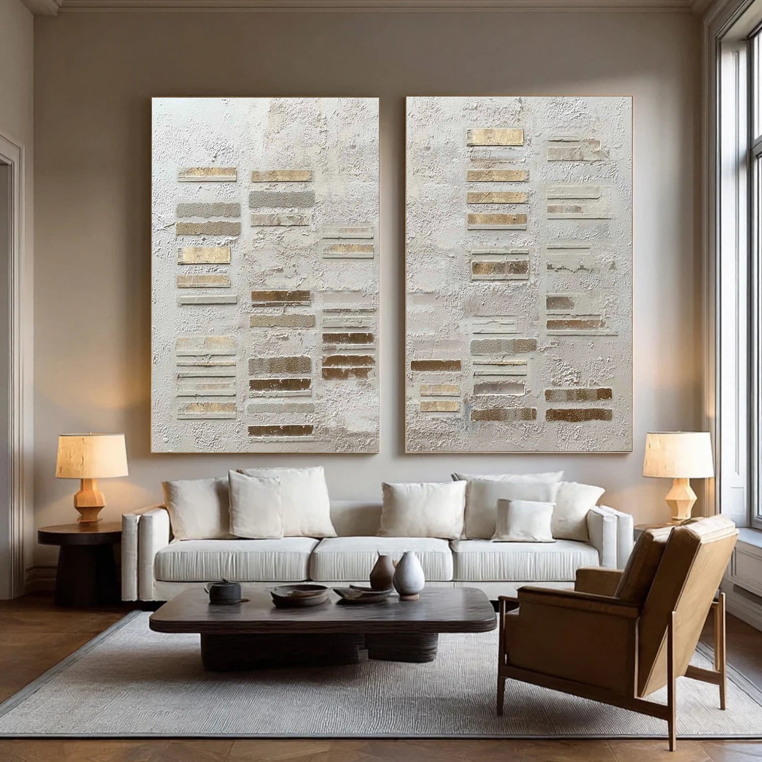 Wabi Sabi Textured Canvas Art Set of 2 #WS102