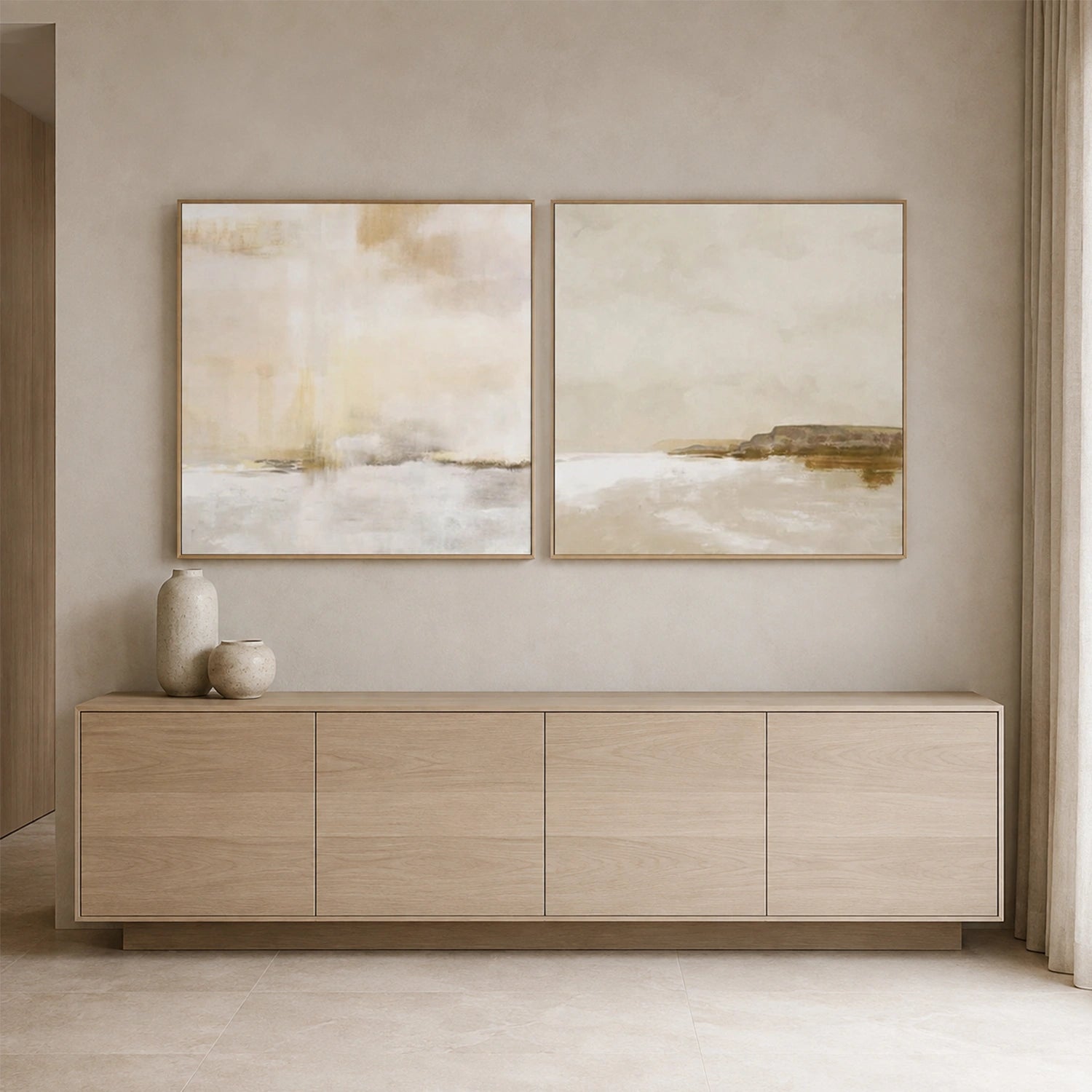 Ocean And Sky Abstract Wall Art Set of 2 #OS198