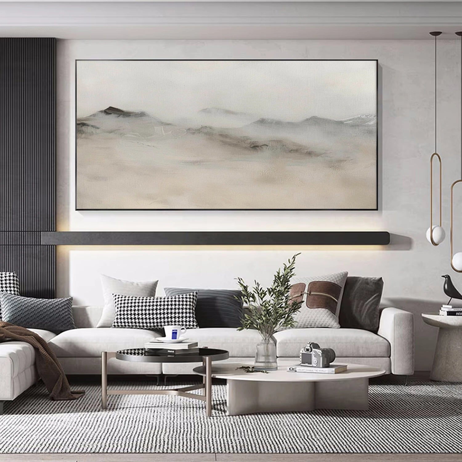 Abstract Mountain Canvas Art #MO056