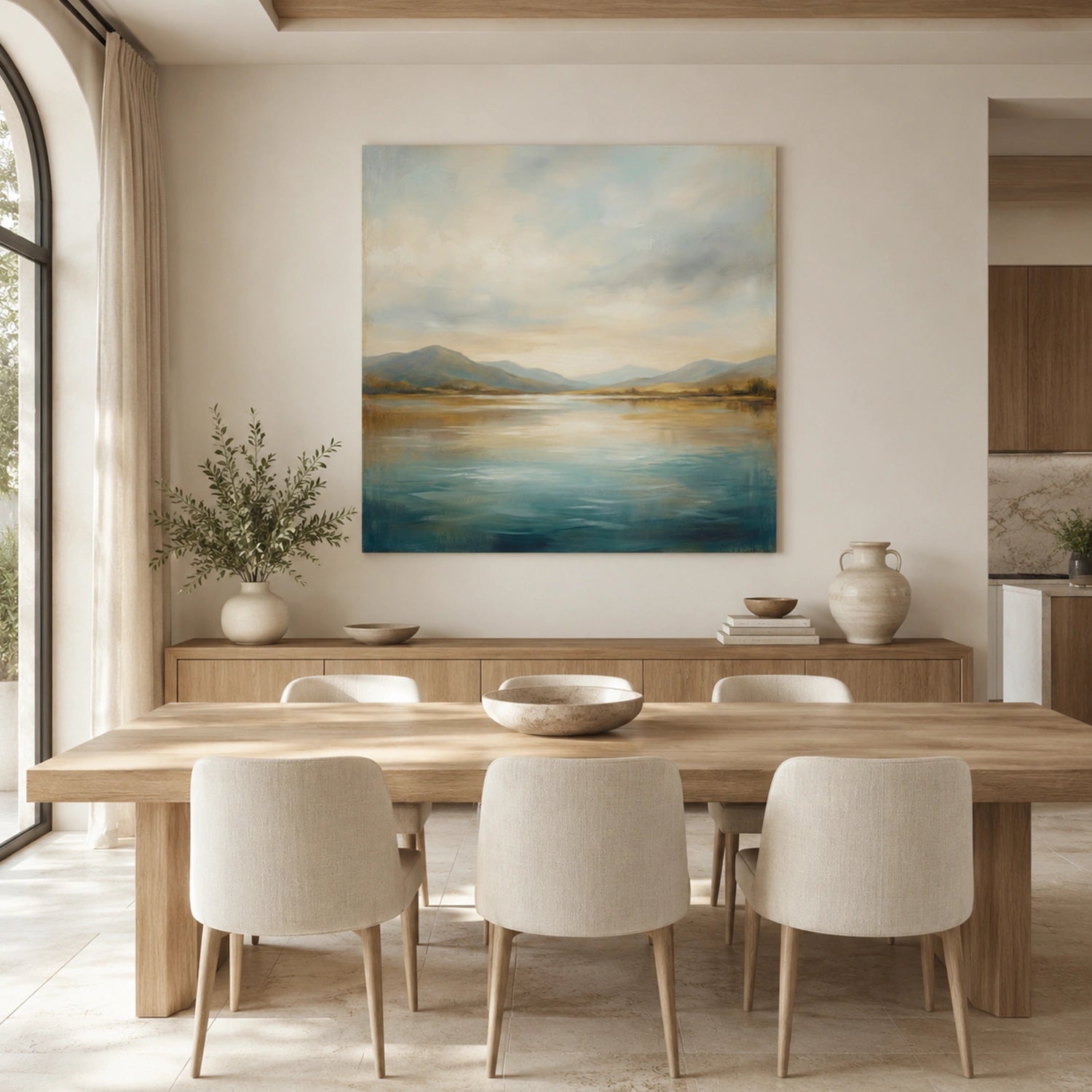 Ocean And Sky Abstract Wall Art #OS173