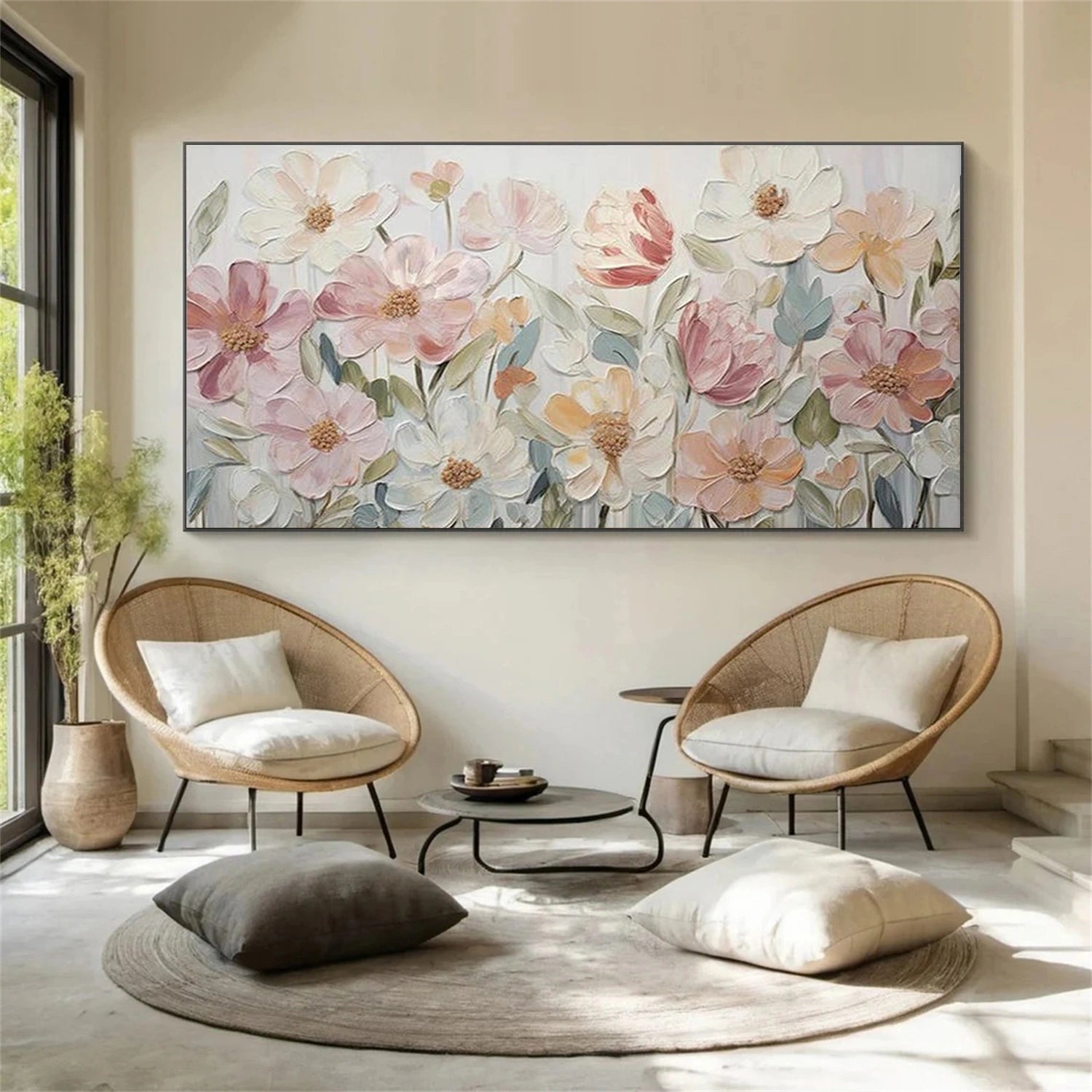 Flower Abstract Textured Wall Art #FP184