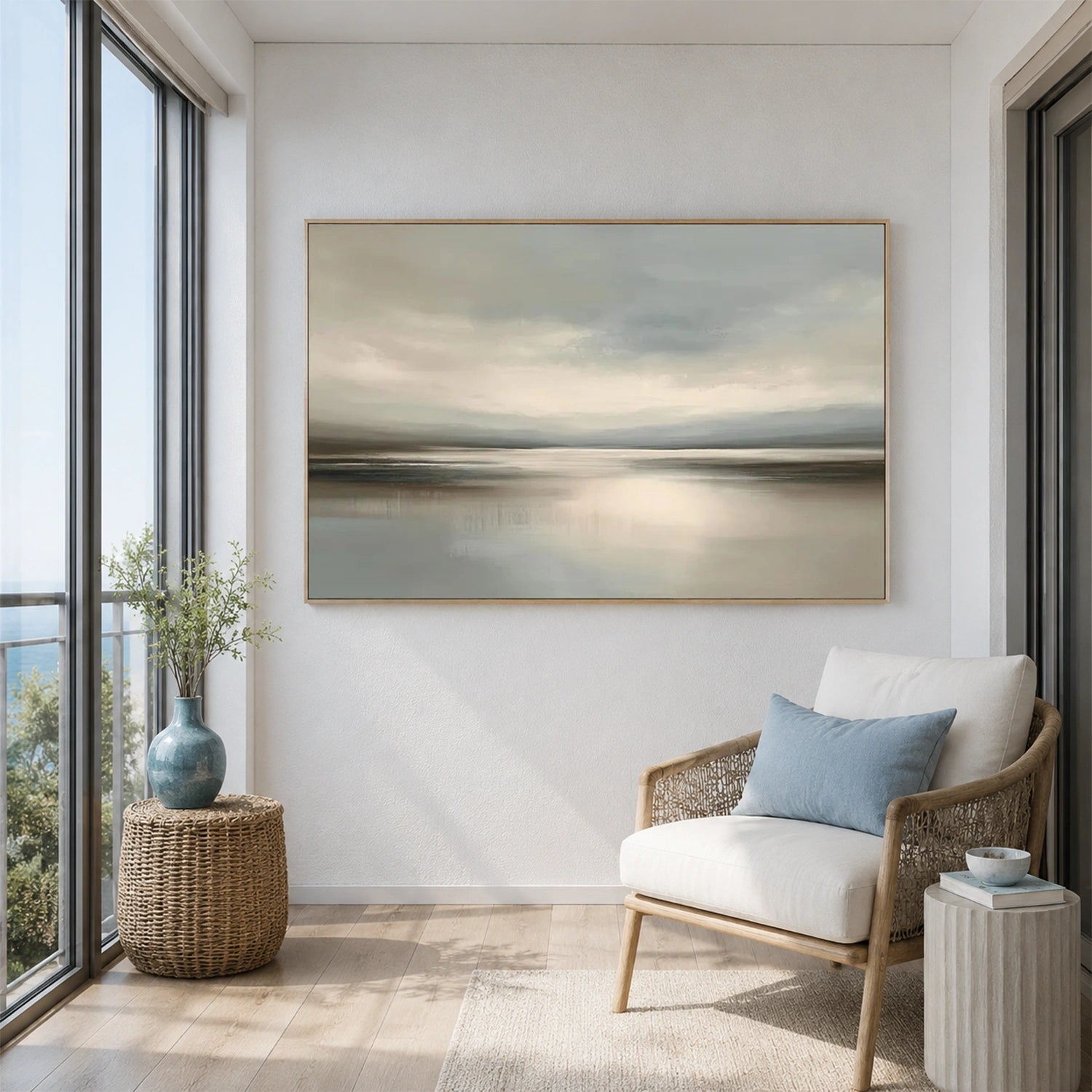 Ocean And Sky Abstract Wall Art #OS197