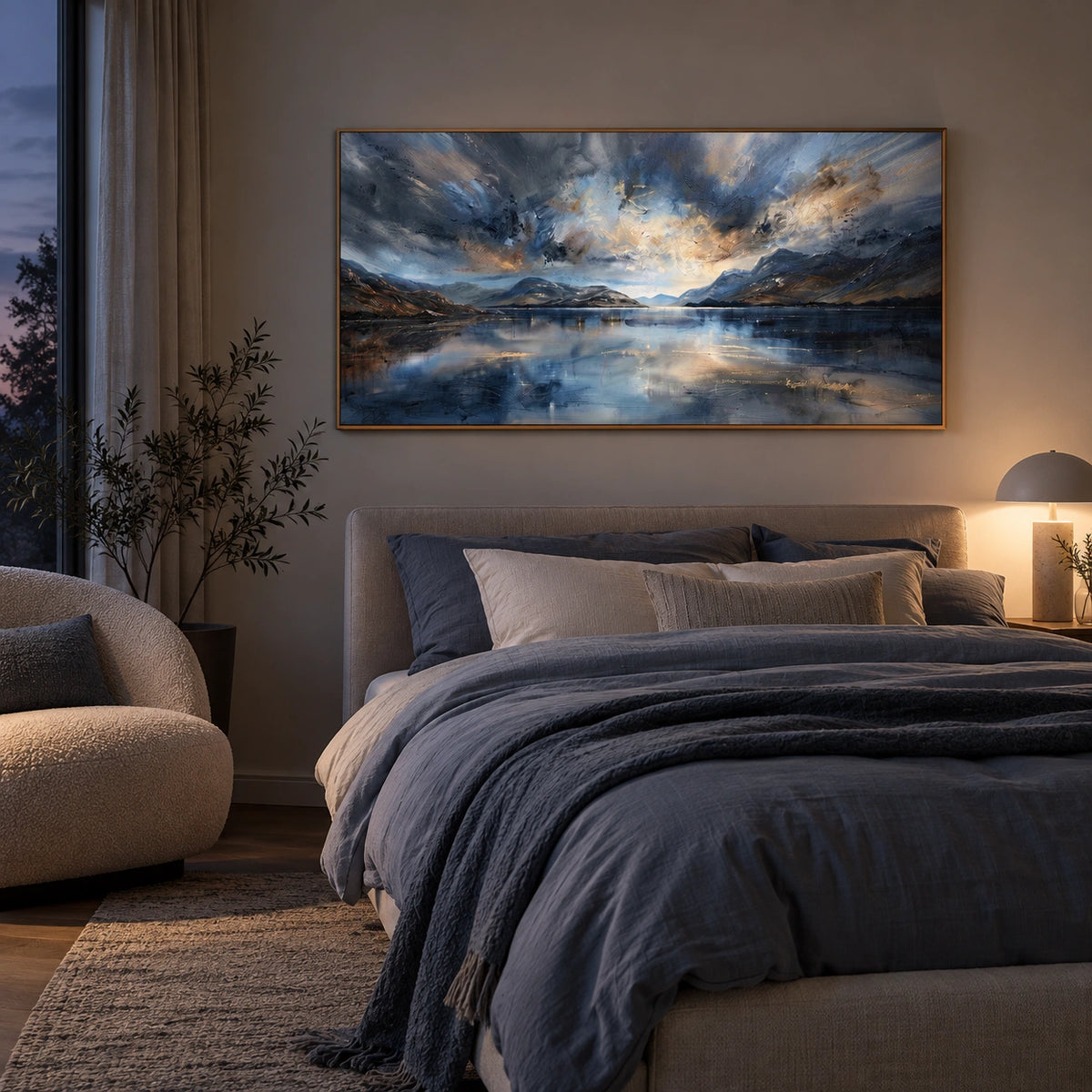 Ocean And Sky Abstract Wall Art #OS234