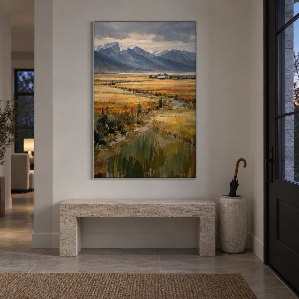 Abstract Mountain Canvas Art #MO081