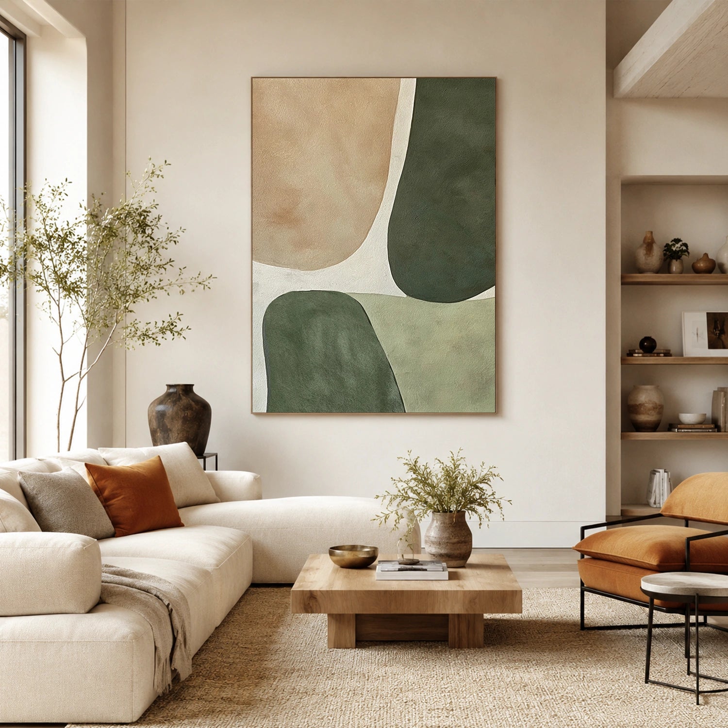 Green Minimalist Canvas Art #MT217