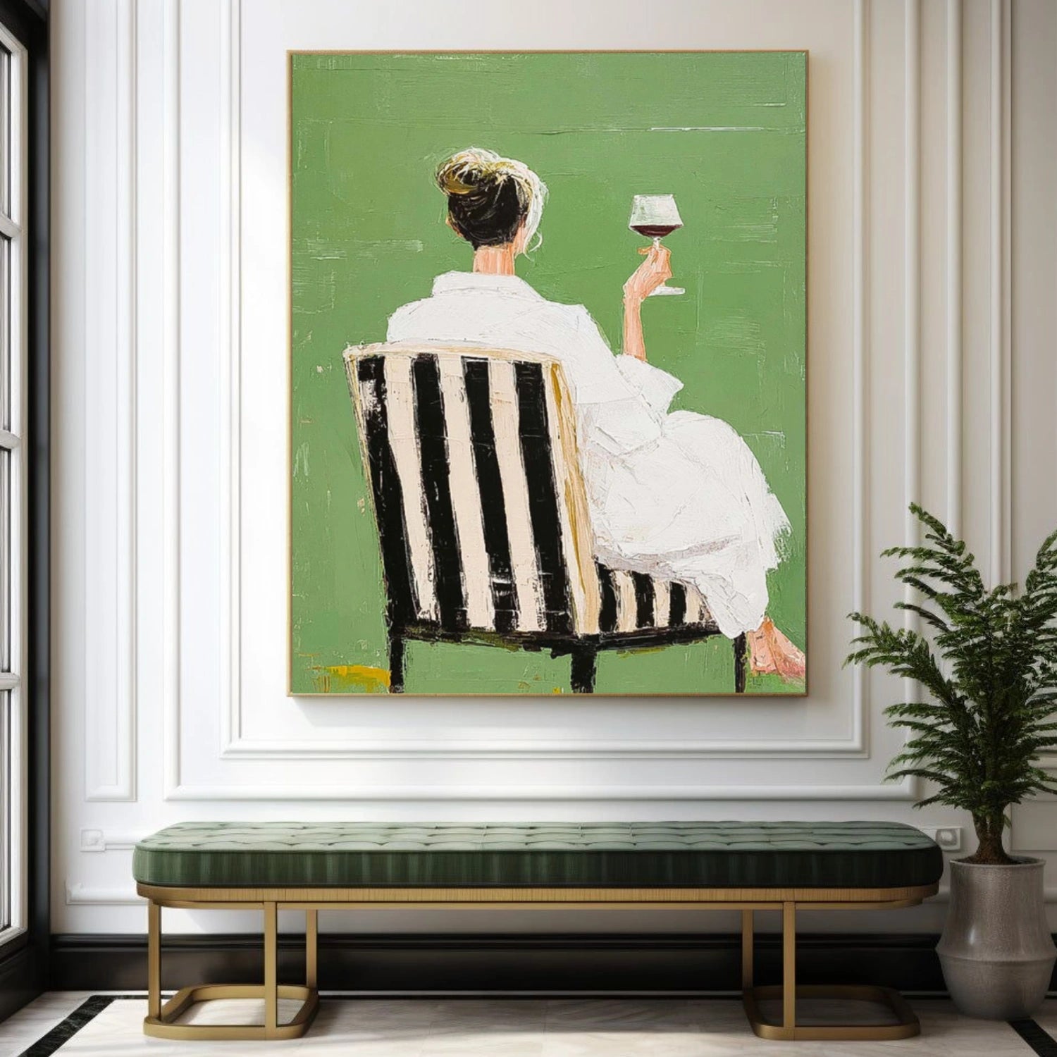 Abstract Portrait Canvas Art #AE112